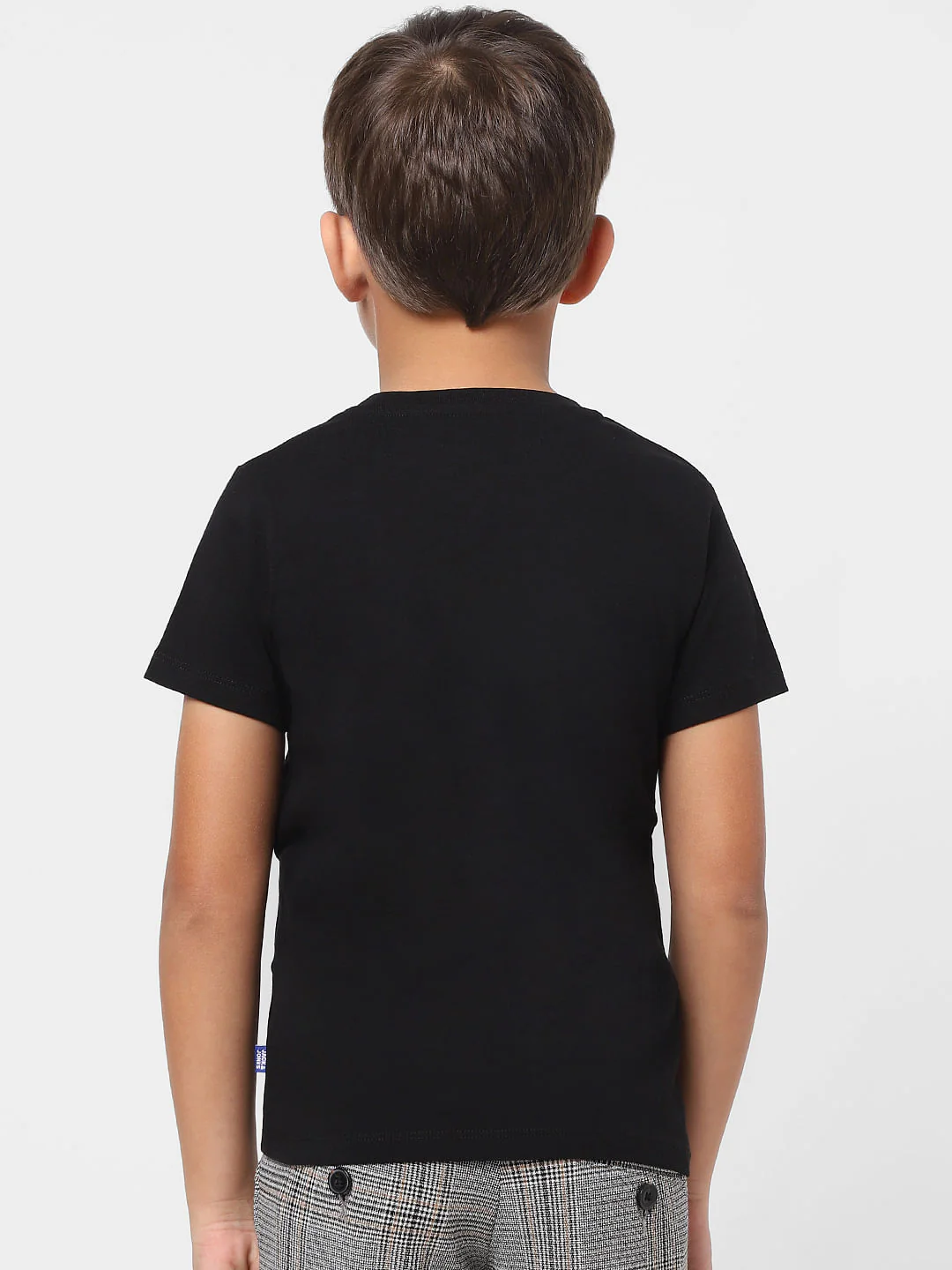 Boys Black Graphic Print Crew Neck T-shirt - Image 4
