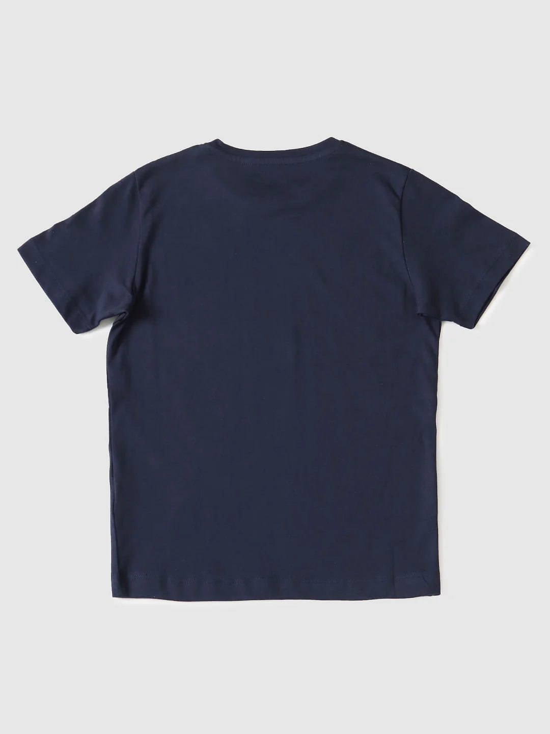 Boys Blue Logo Print Crew Neck T-shirt - Image 2