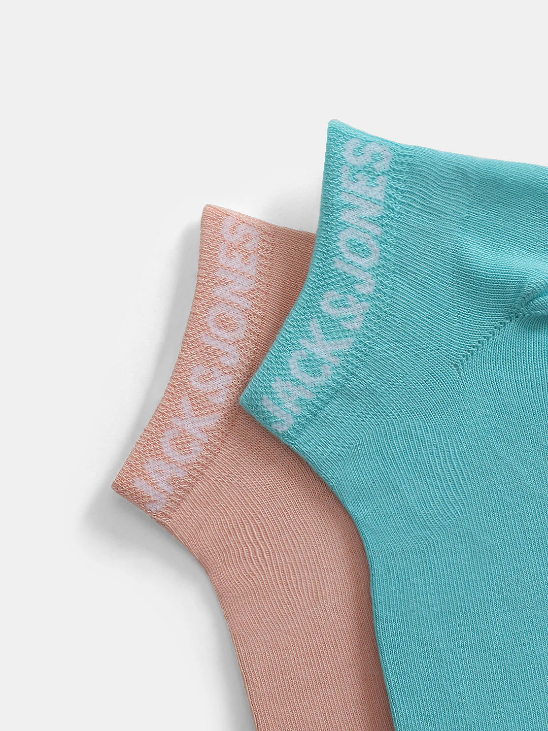 Pack of 2 Solid Ankle Length Socks - Light Pink & Green - Image 2