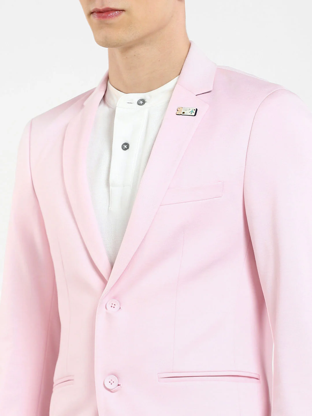 Pink Slim Fit Blazer - Image 5