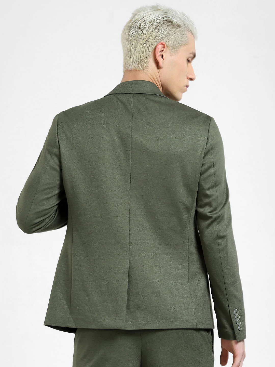 Green Slim Fit Blazer - Image 4