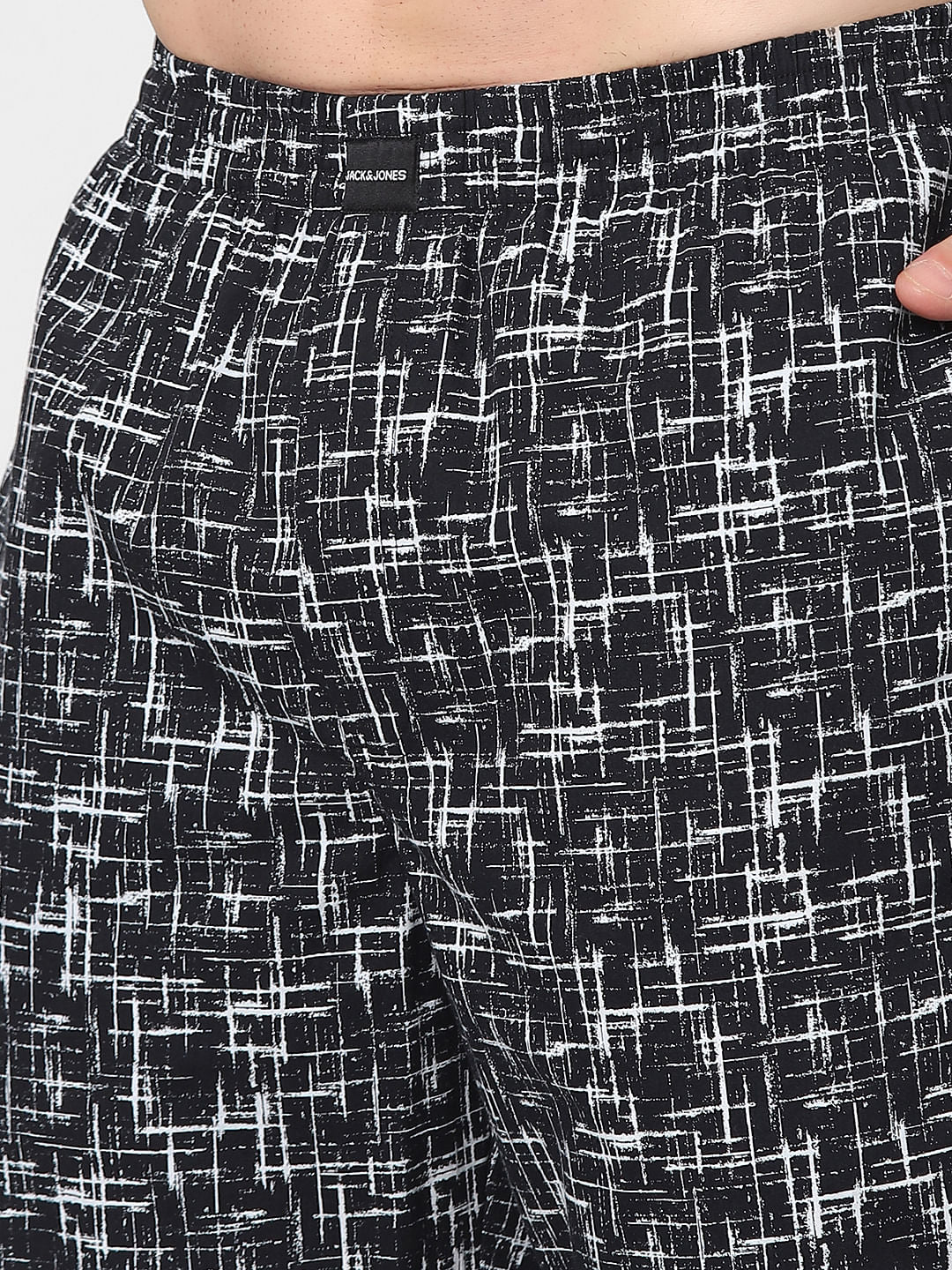 Black Abstract Print Pyjamas - Image 4
