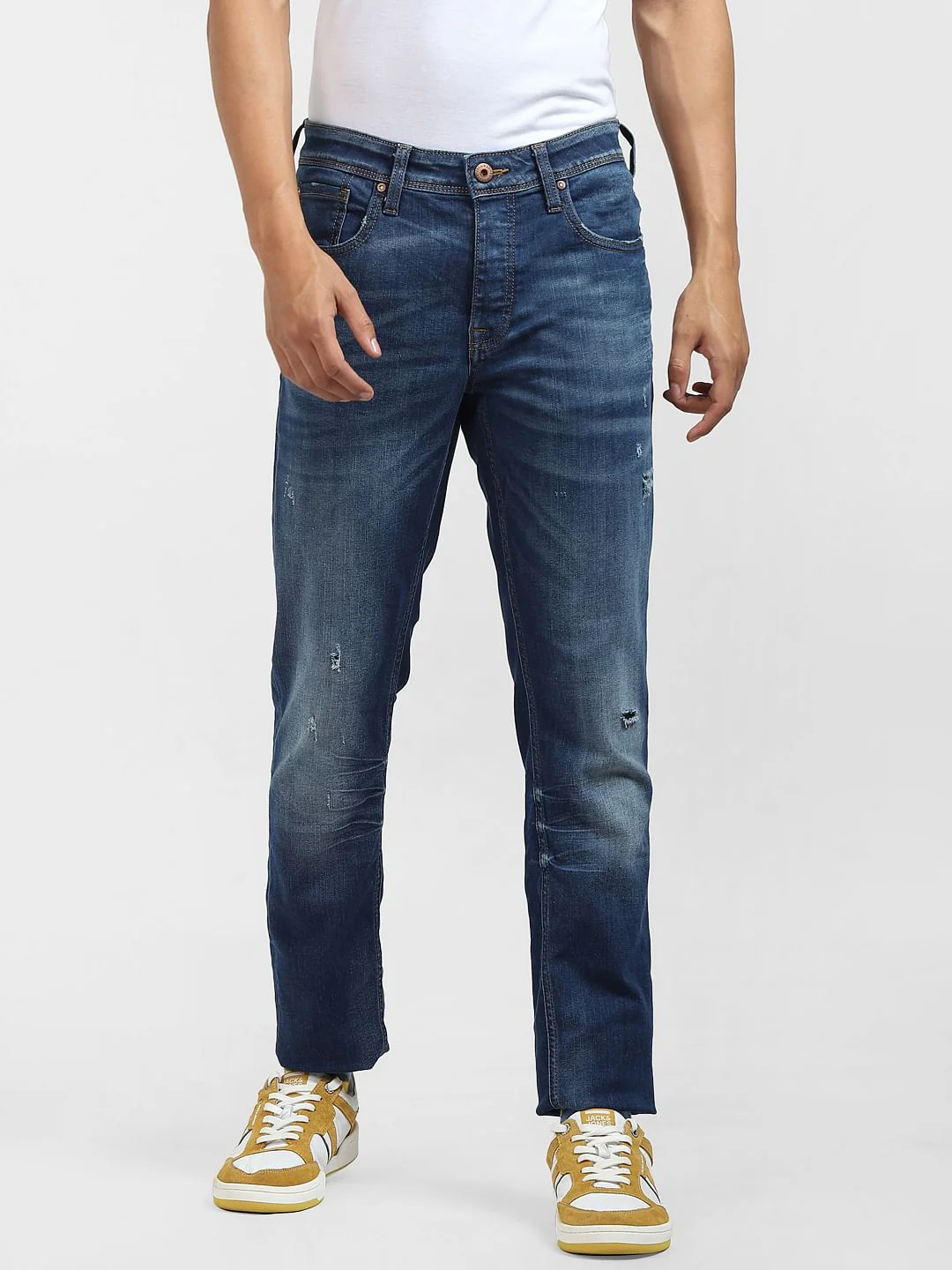 Blue Low Rise Faded Slim Fit Jeans - Image 2
