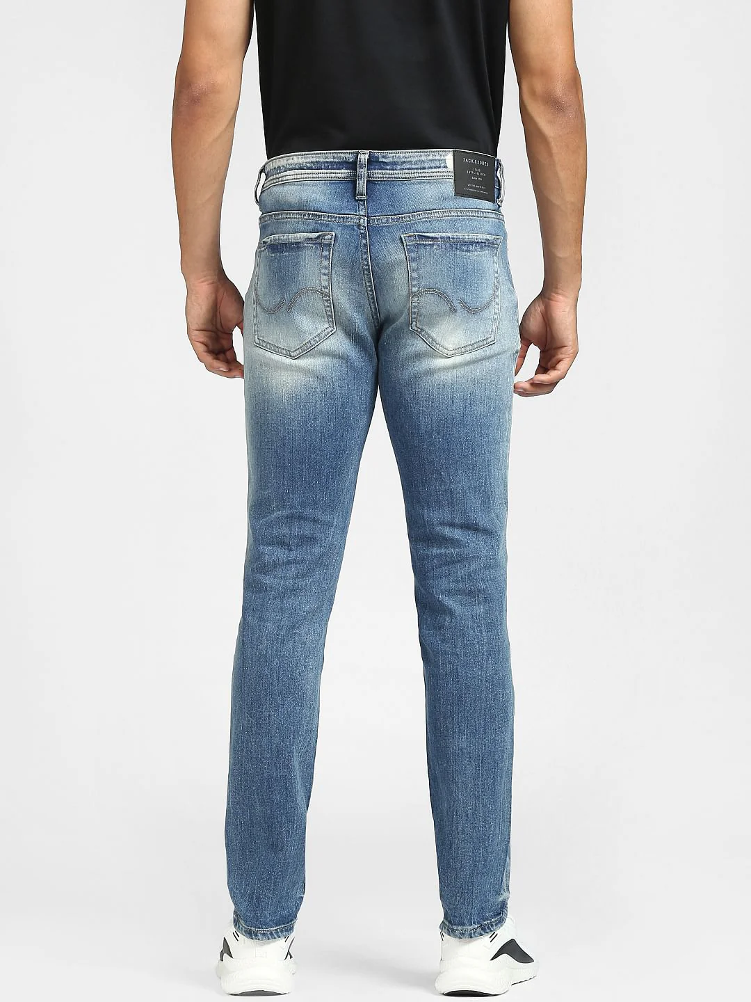 Blue Low Rise Glenn Ripped Slim Jeans - Image 4