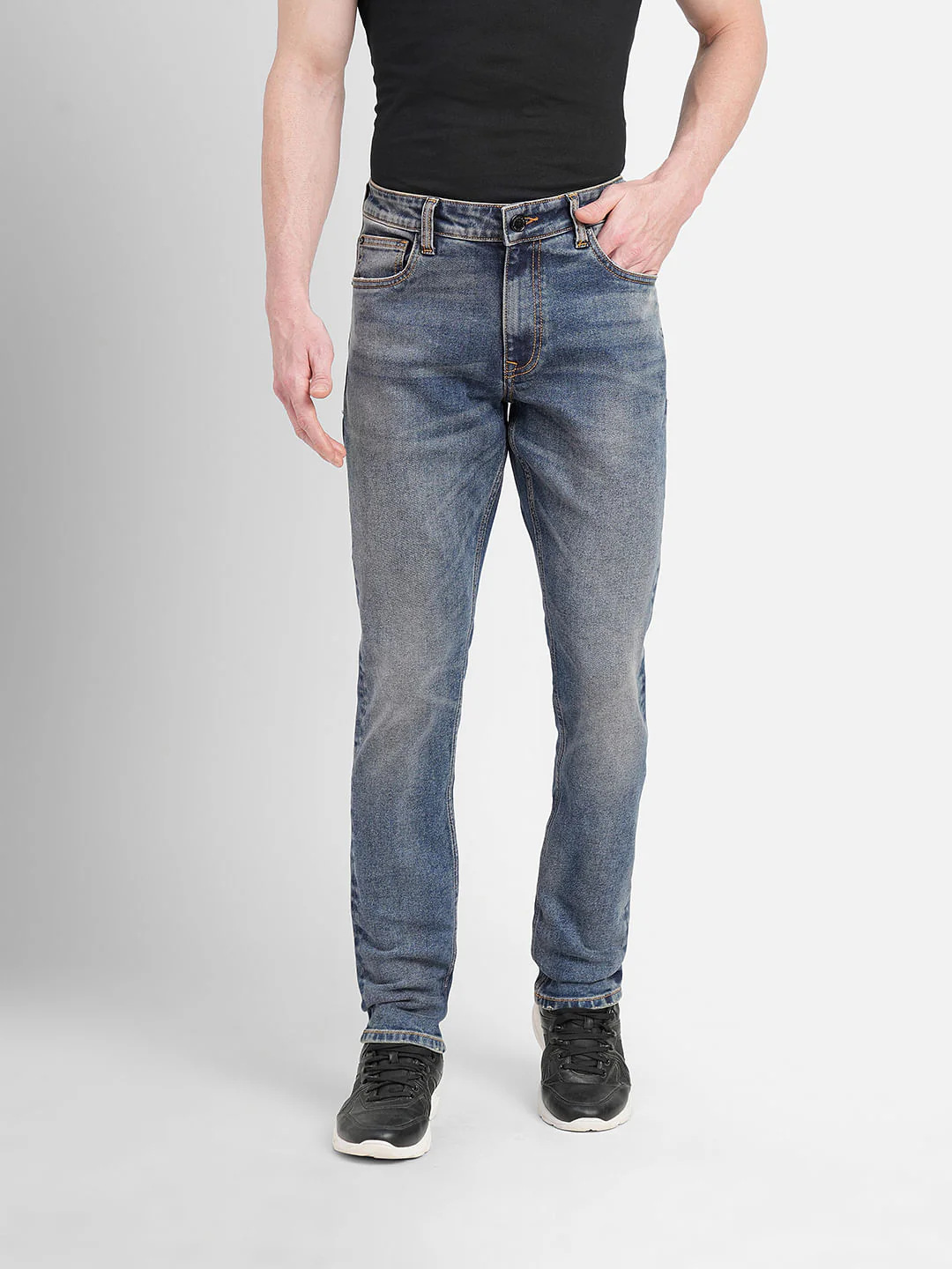 Dark Blue Low Rise Glenn Slim Fit Jeans - Image 2