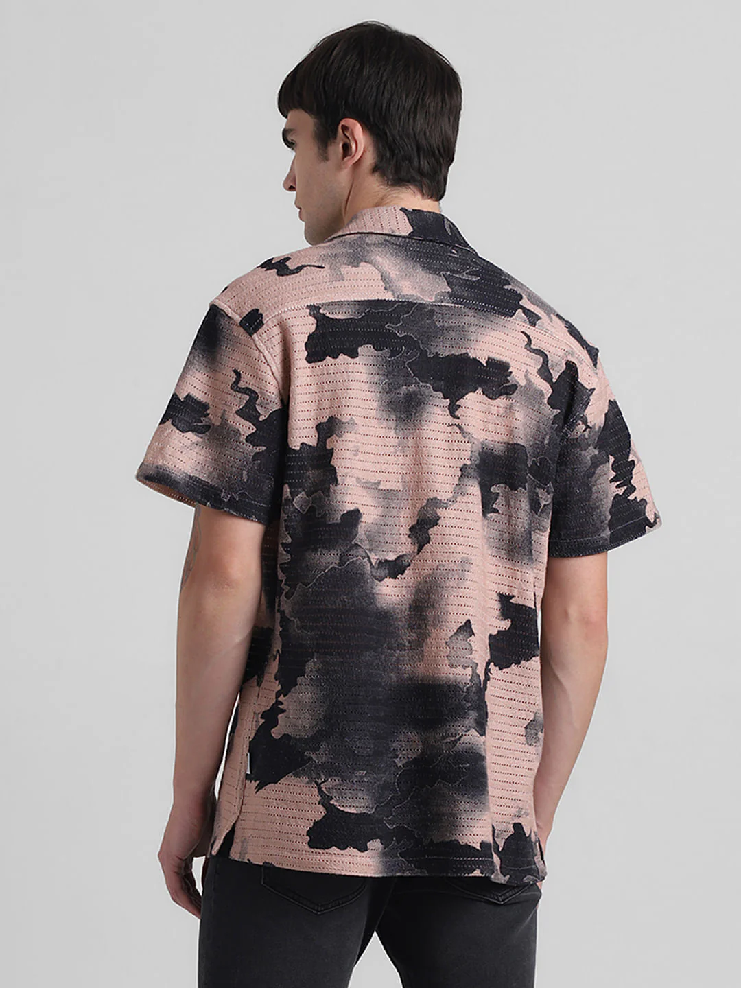 Beige Abstract Print Shirt - Image 4