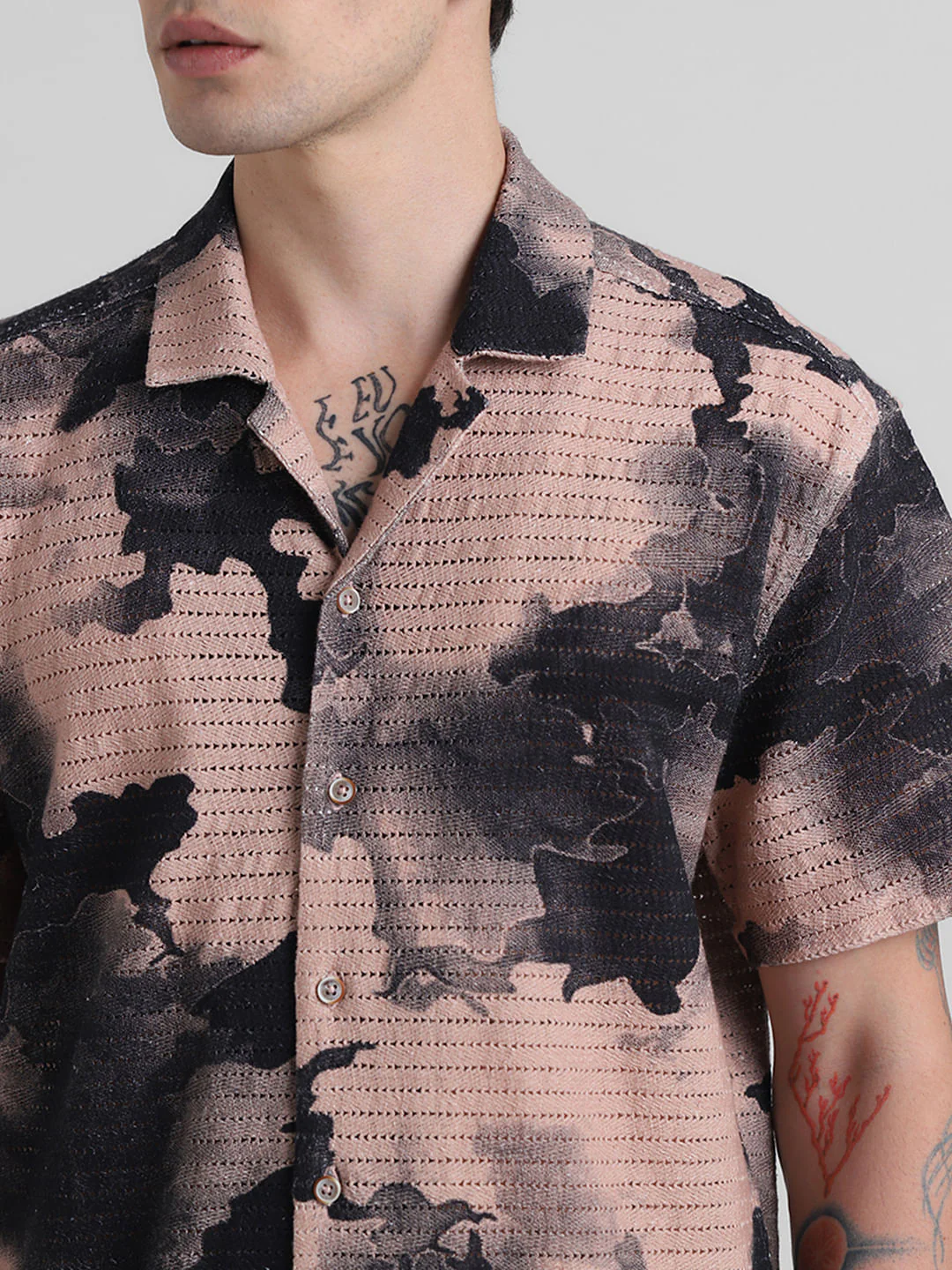 Beige Abstract Print Shirt - Image 5