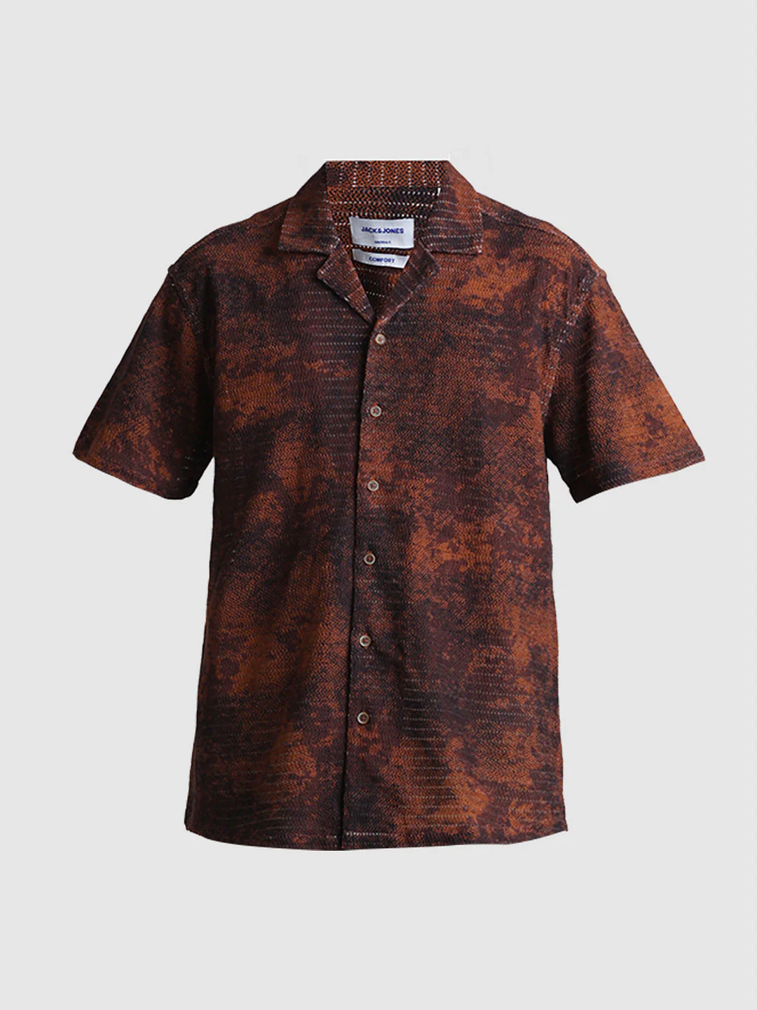 Brown Abstract Print Shirt - Image 7