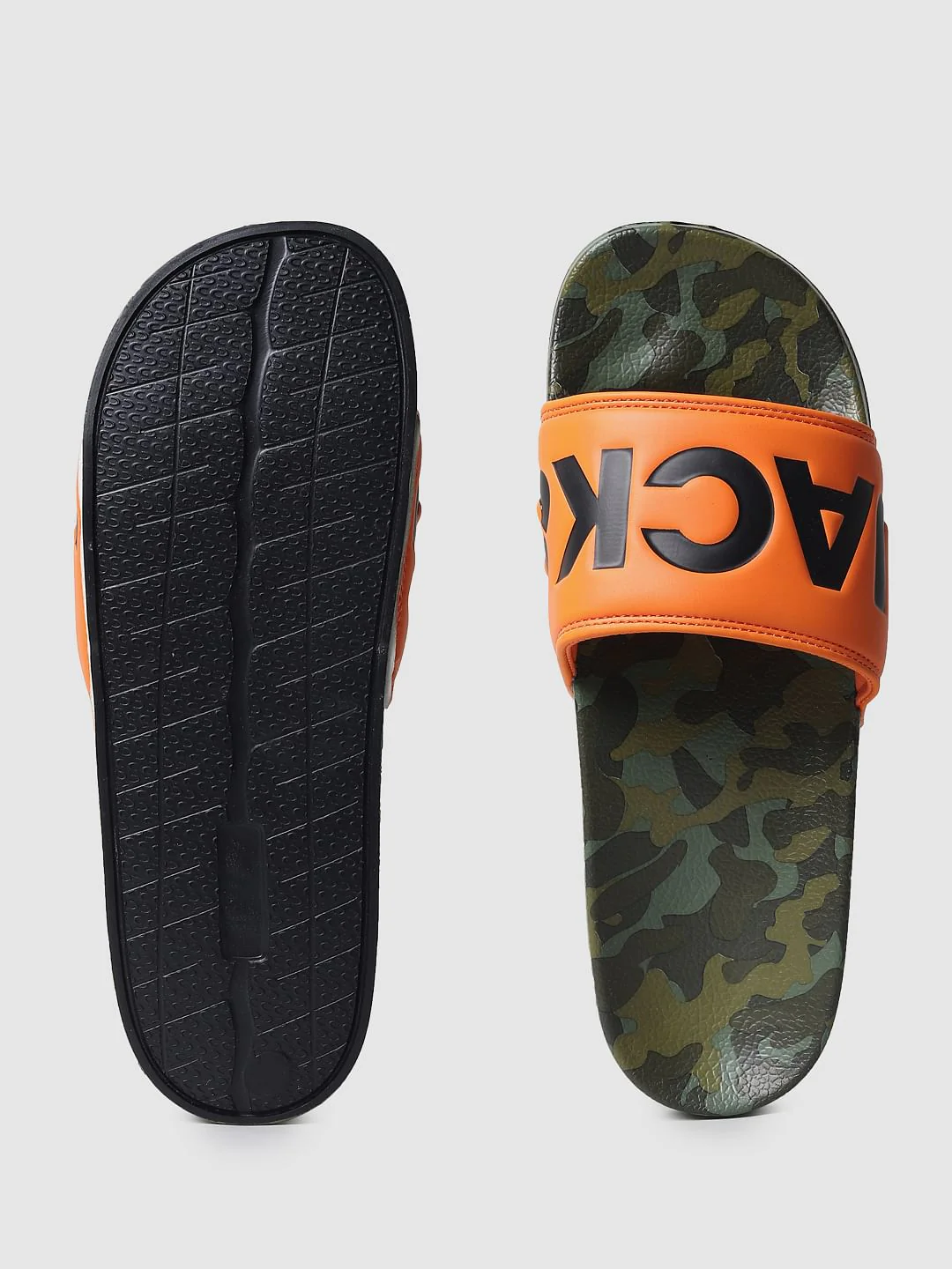 Orange Camo Print Sliders - Image 5