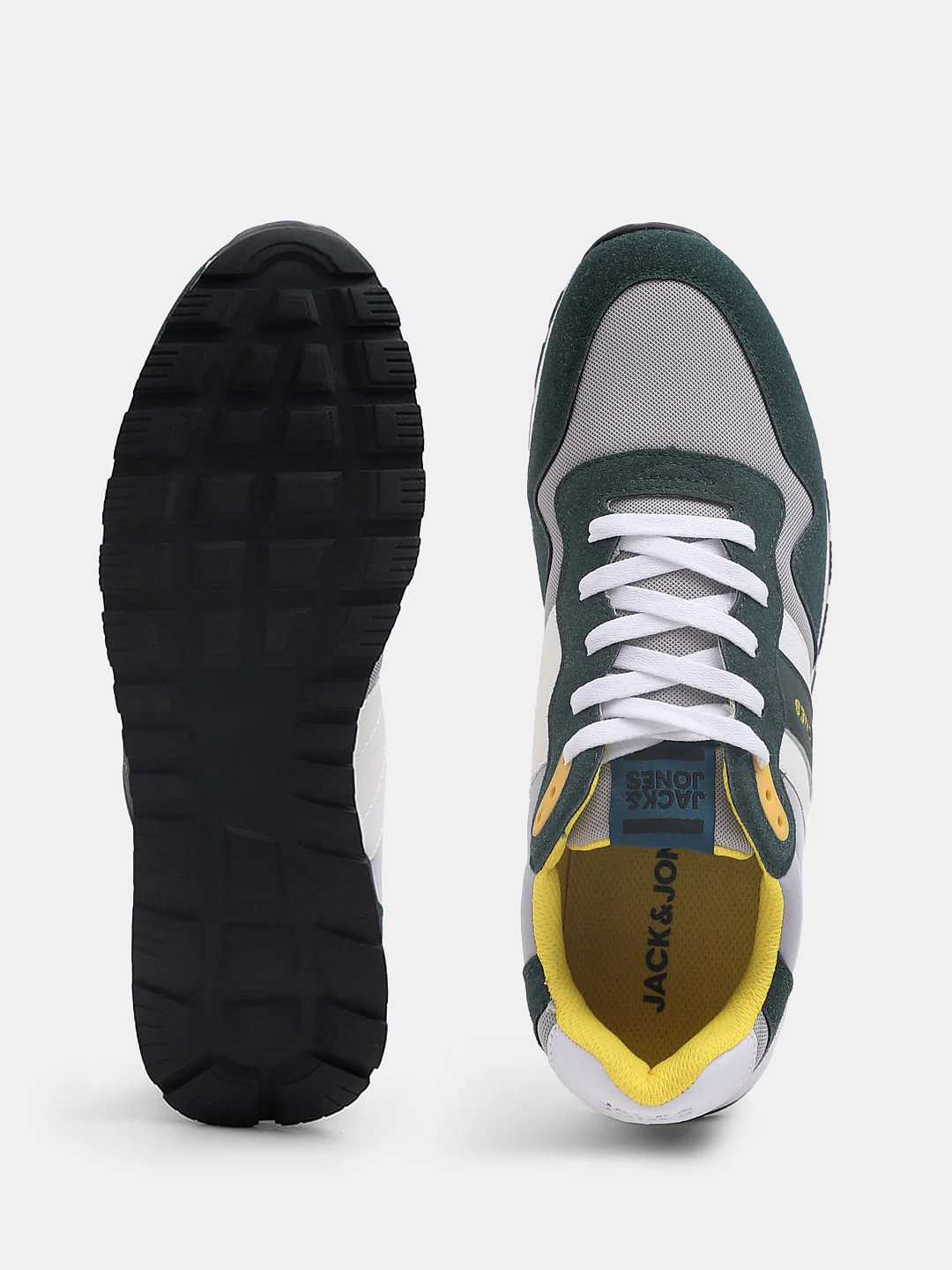Green Colourblocked Mesh Sneakers - Image 4