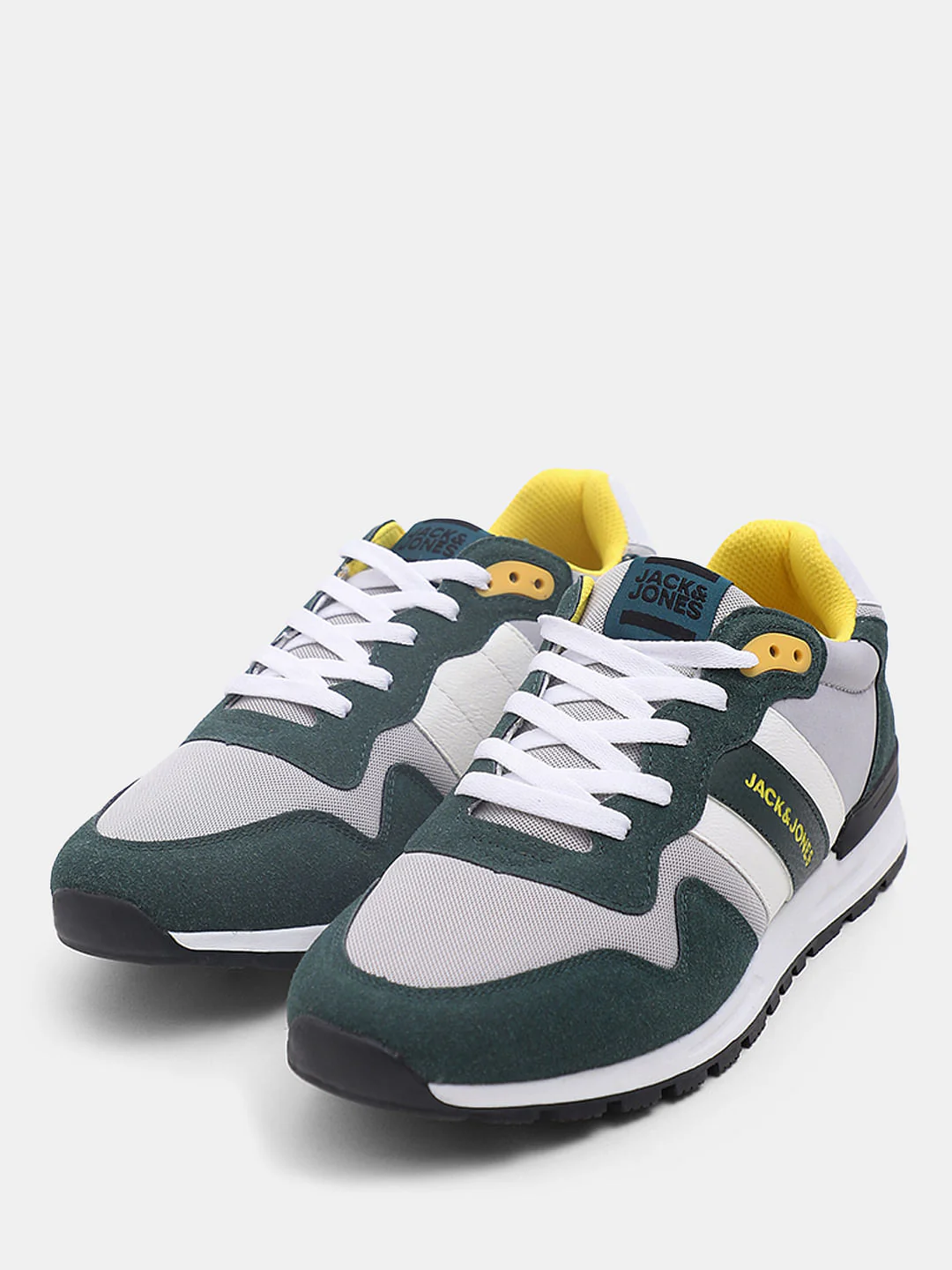 Green Colourblocked Mesh Sneakers - Image 5