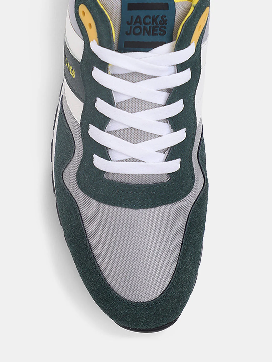 Green Colourblocked Mesh Sneakers - Image 6
