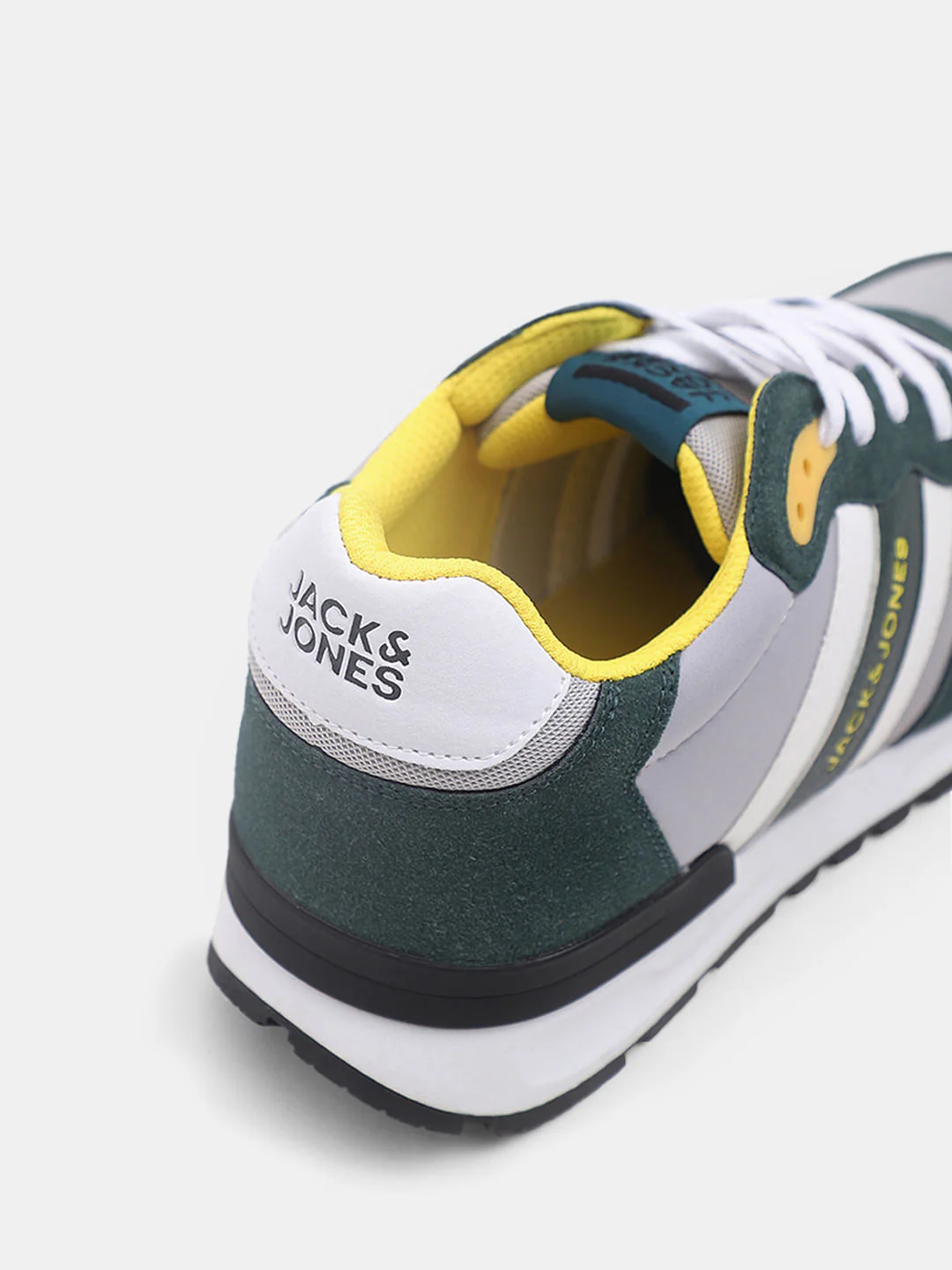 Green Colourblocked Mesh Sneakers - Image 7