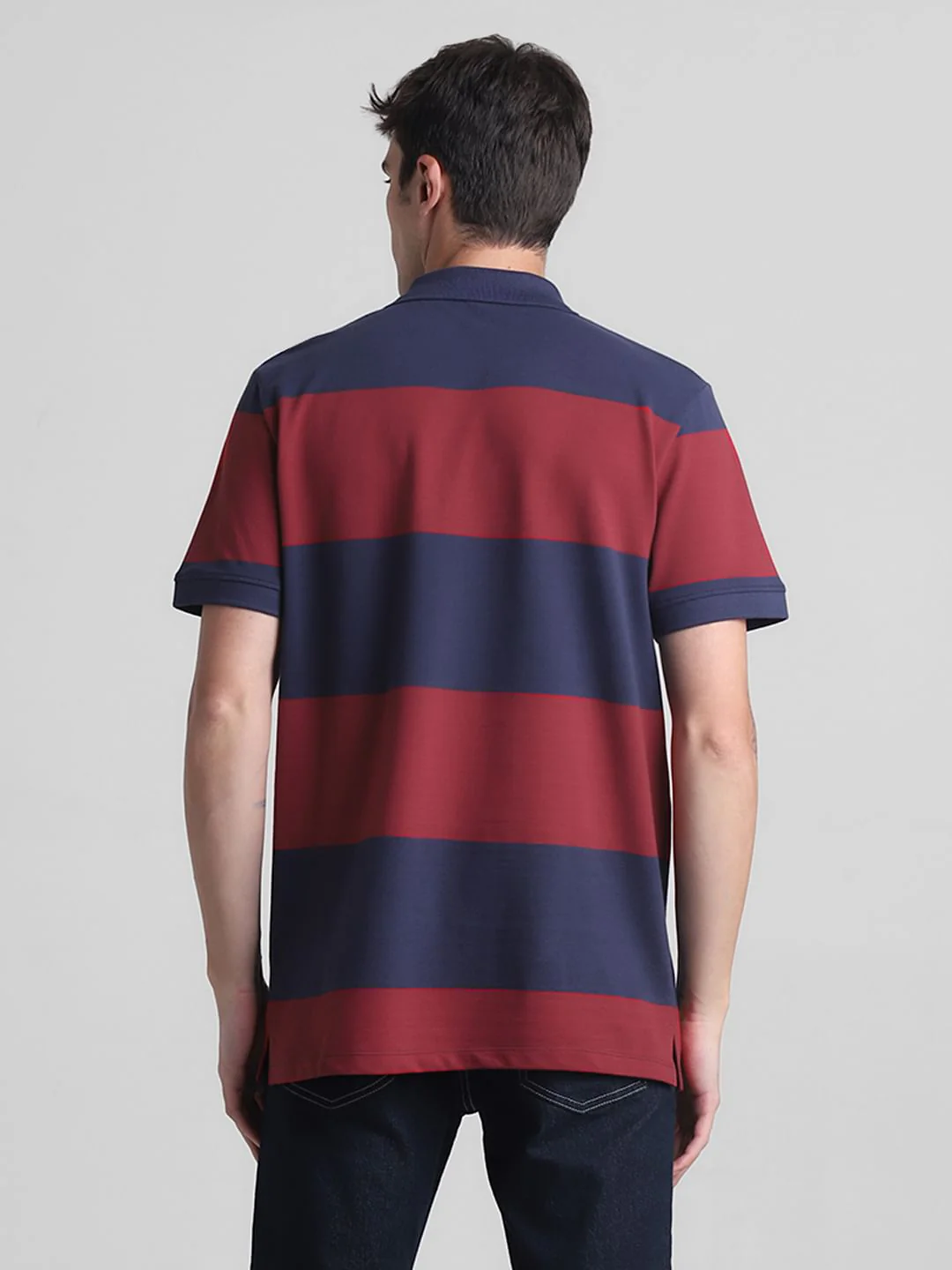 Red Colourblocked Polo T-shirt - Image 4