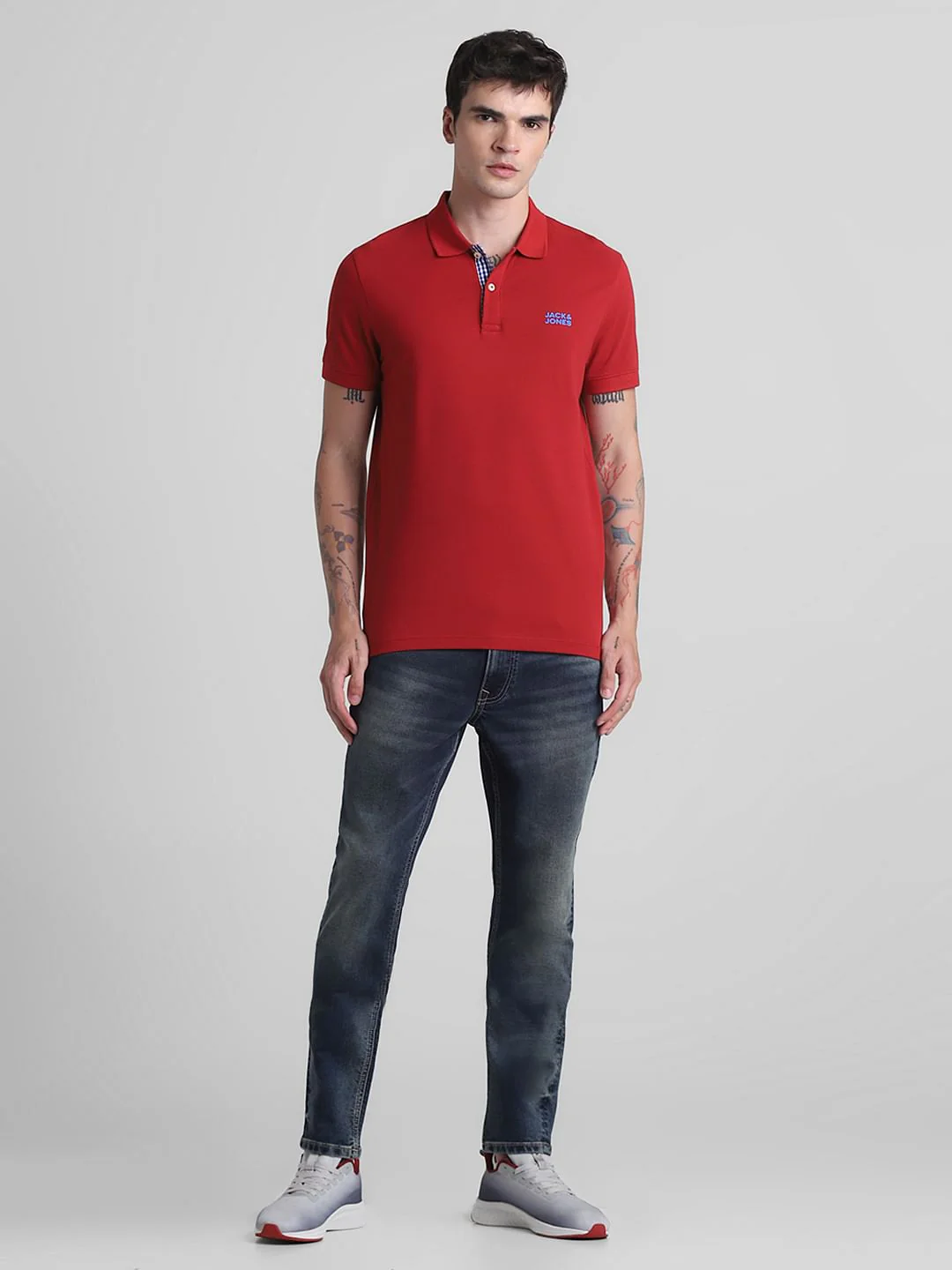 Red Cotton Polo T-shirt - Image 6