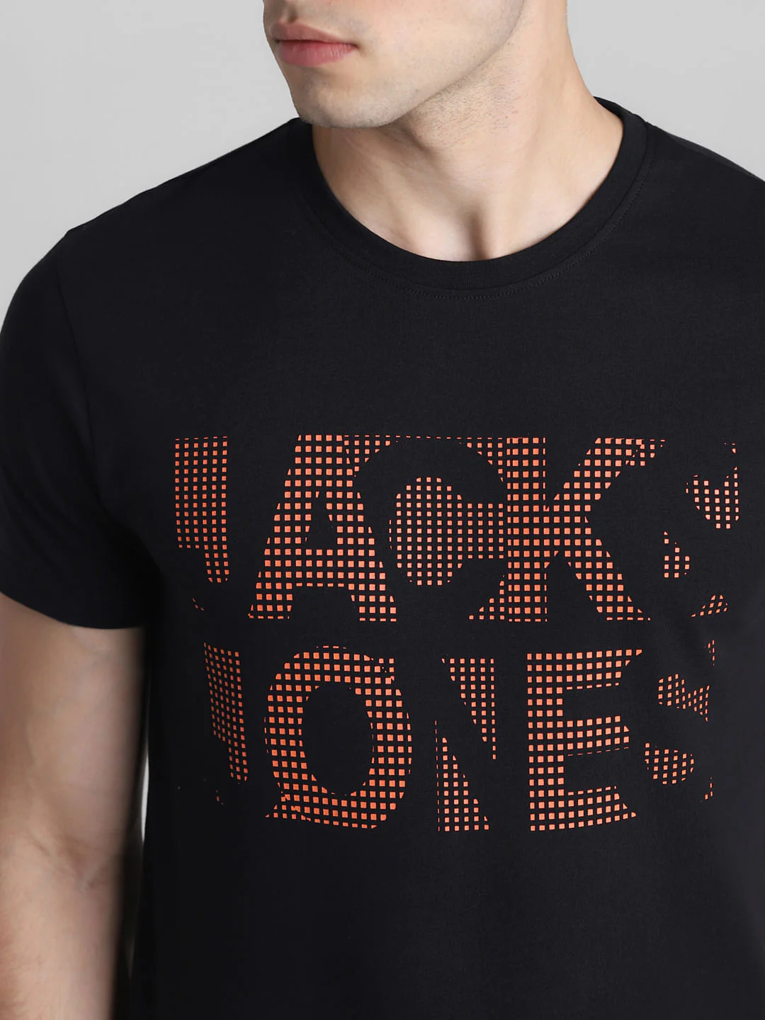 Black Logo Print Crew Neck T-shirt - Image 5
