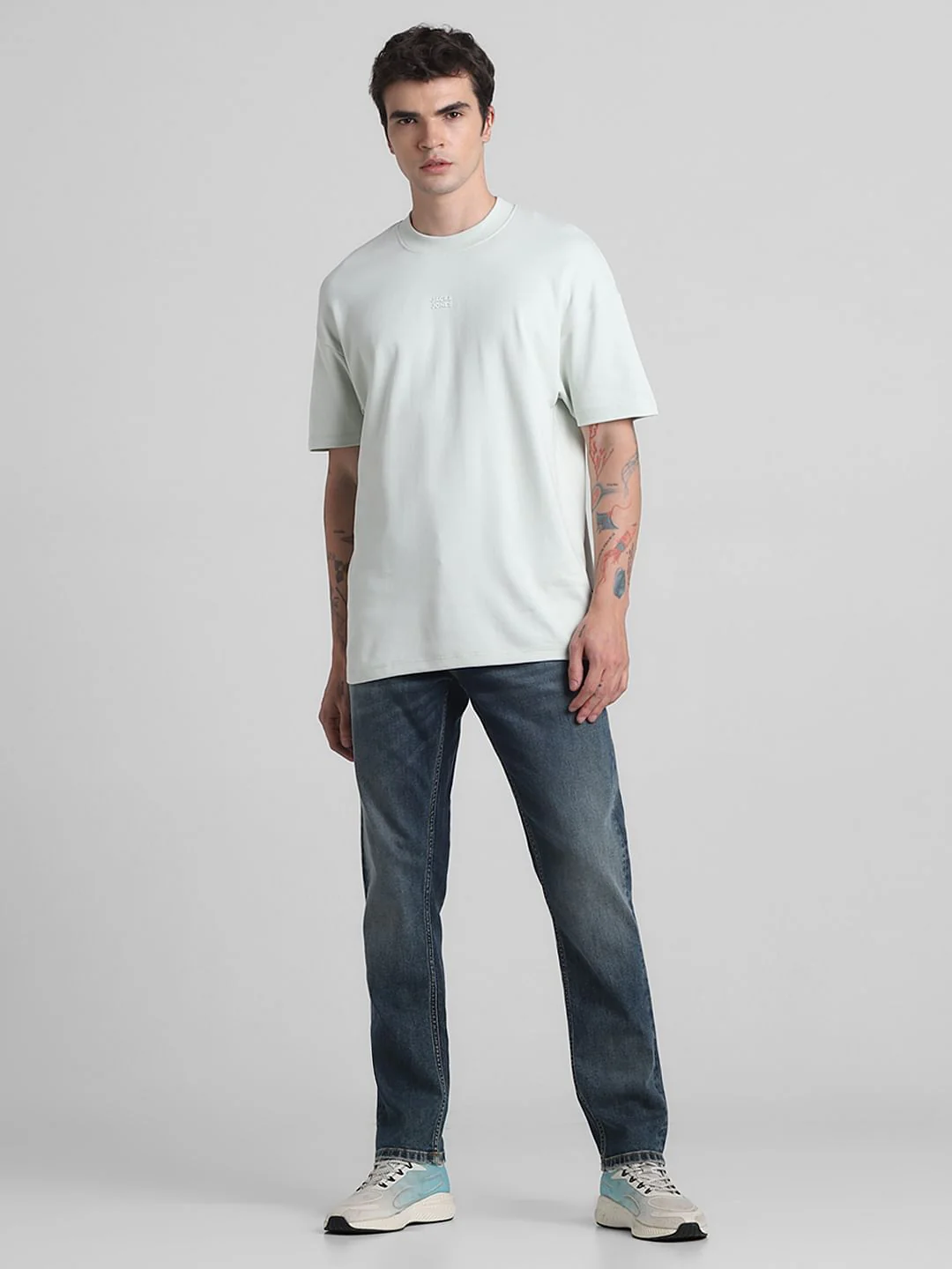 White Graphic Print Oversized T-shirt - Image 7