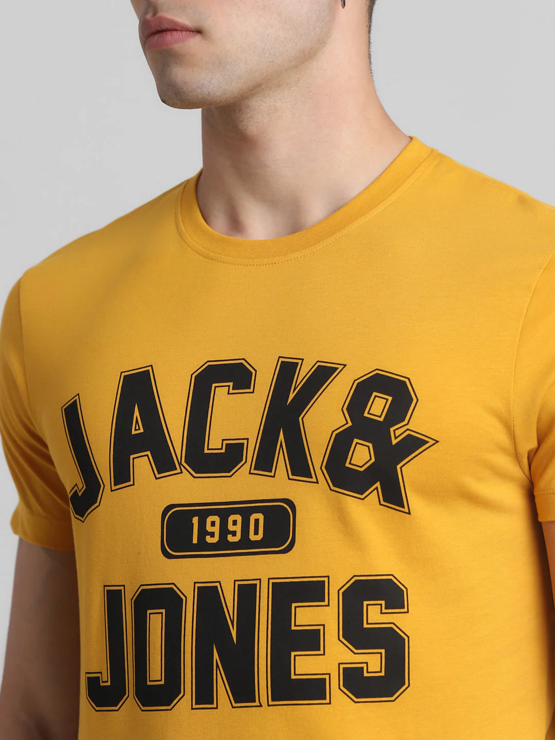 Yellow Varsity Logo Crew Neck T-shirt - Image 5