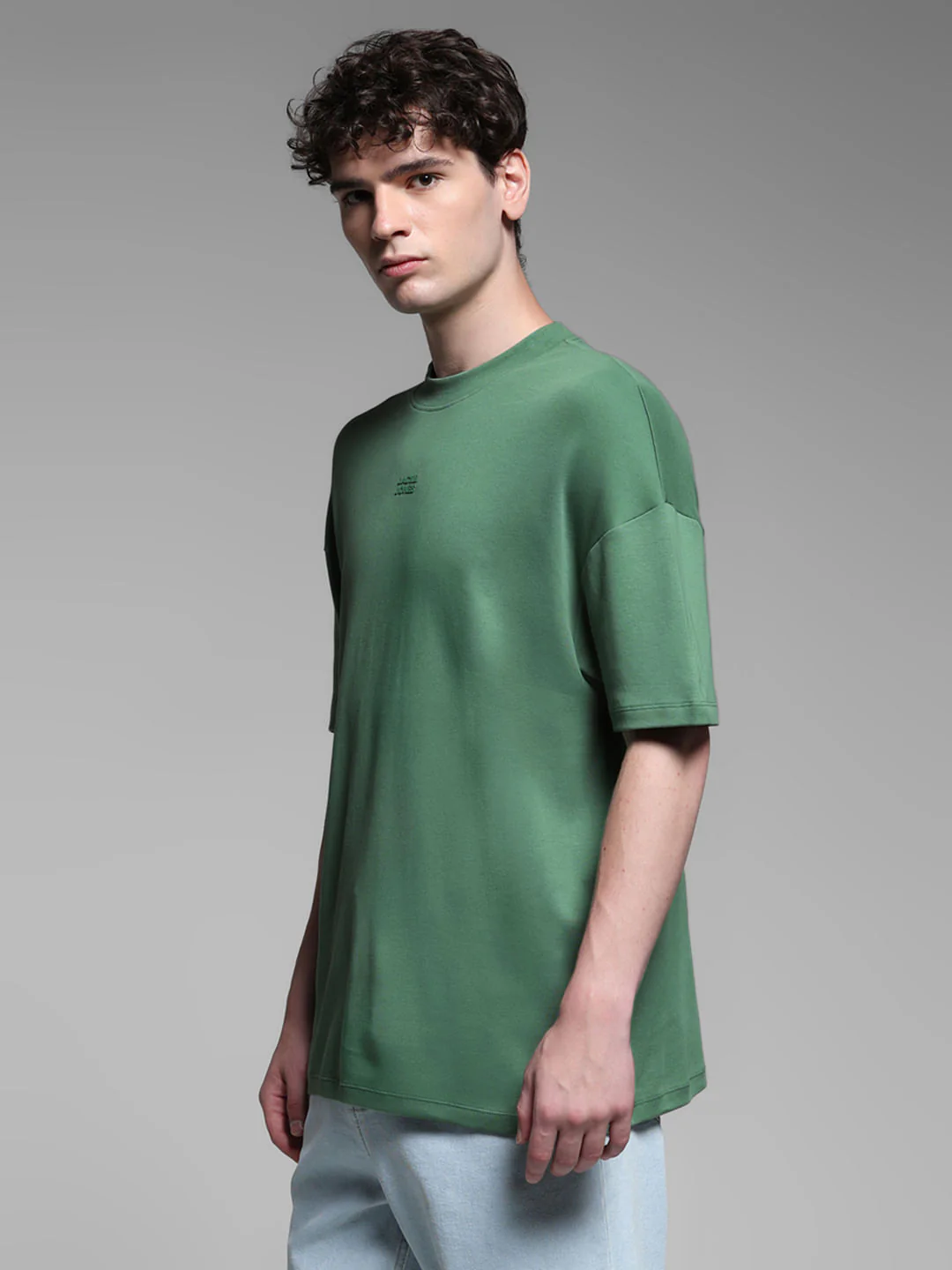 Green Cotton T-shirt - Image 3