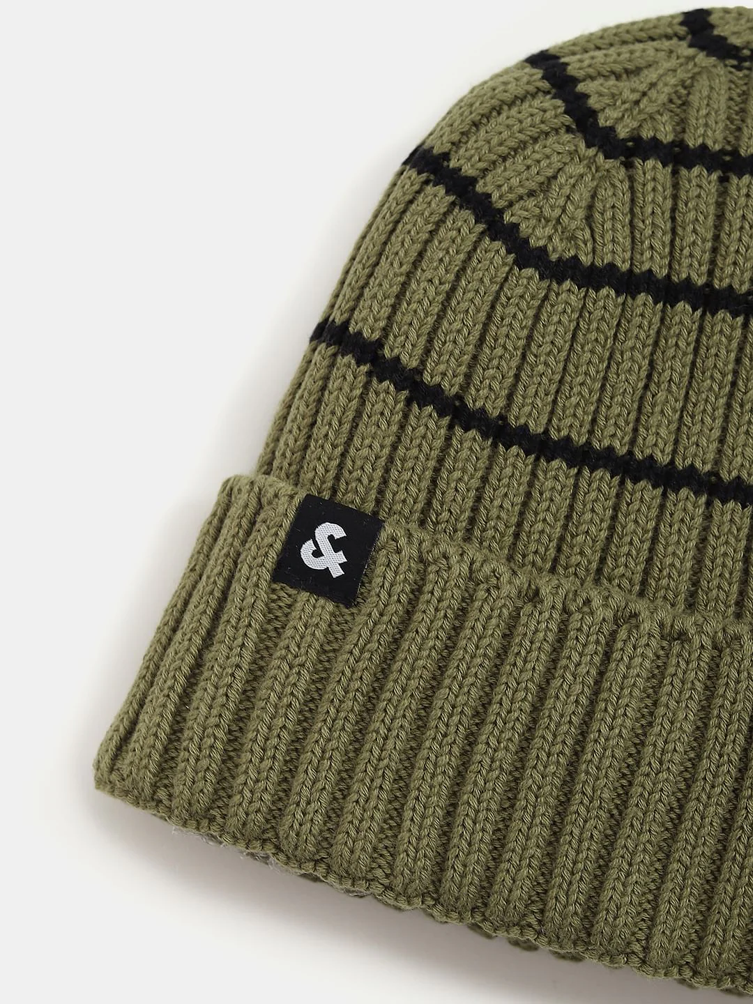 Olive Green Knitted Beanie - Image 3