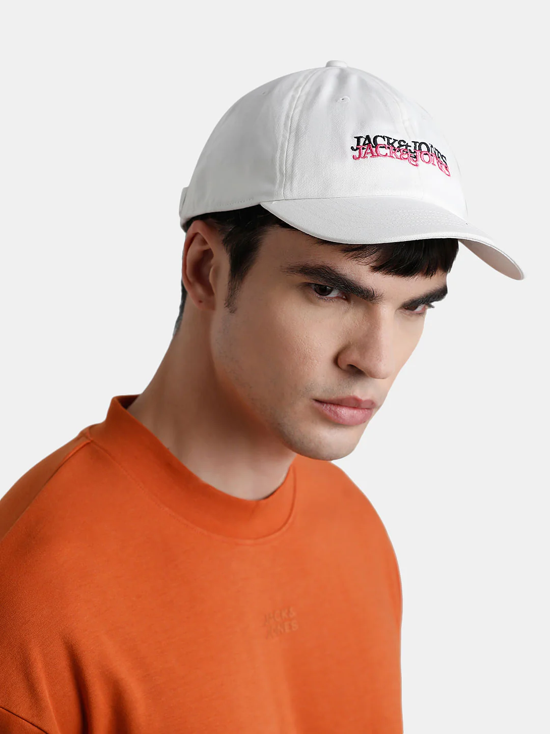 White Logo Printed Cap - Image 6