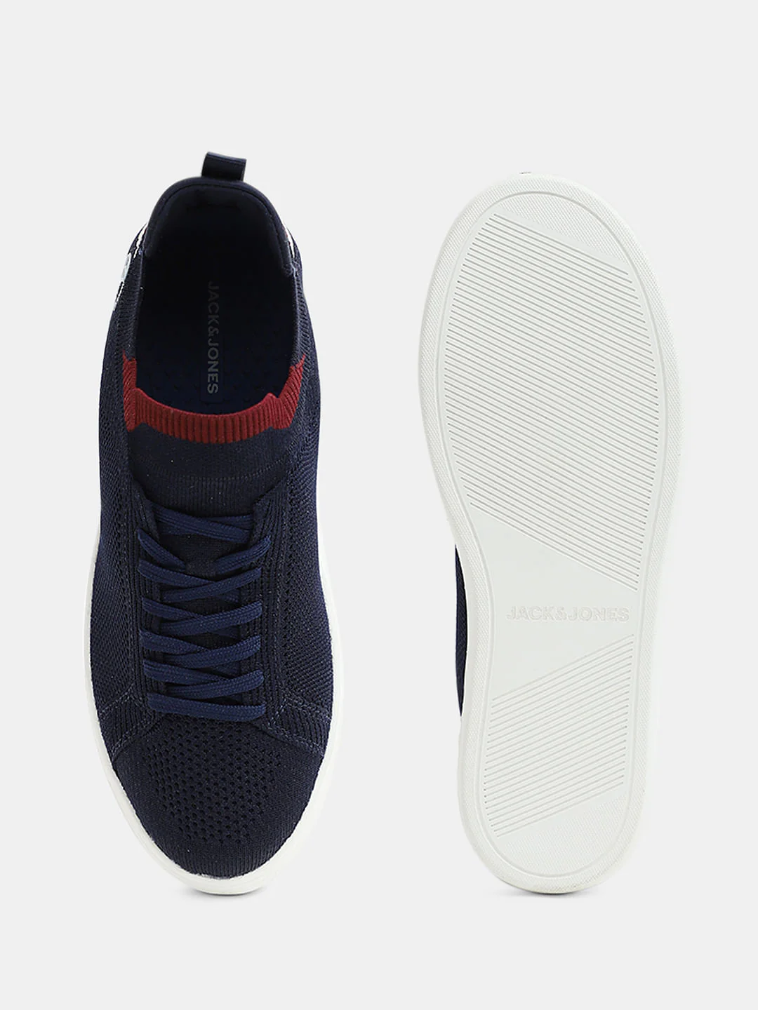 Navy Blue Knit Sneakers - Image 5