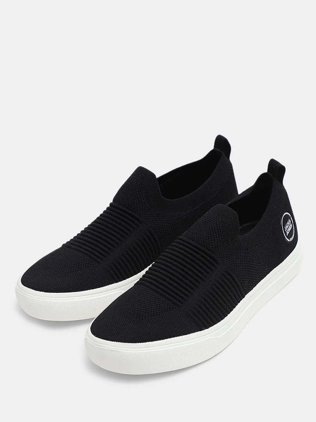 Black Melange Slip-On Sneakers - Image 6