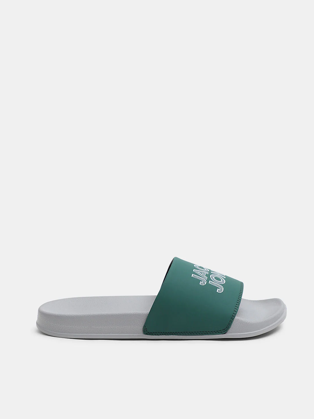 Green & Grey Logo Print Sliders - Image 2