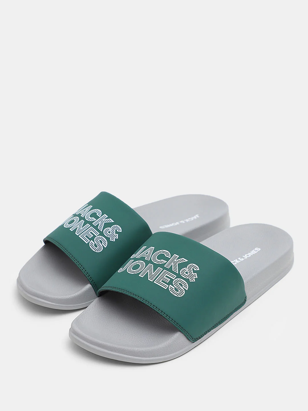 Green & Grey Logo Print Sliders - Image 6