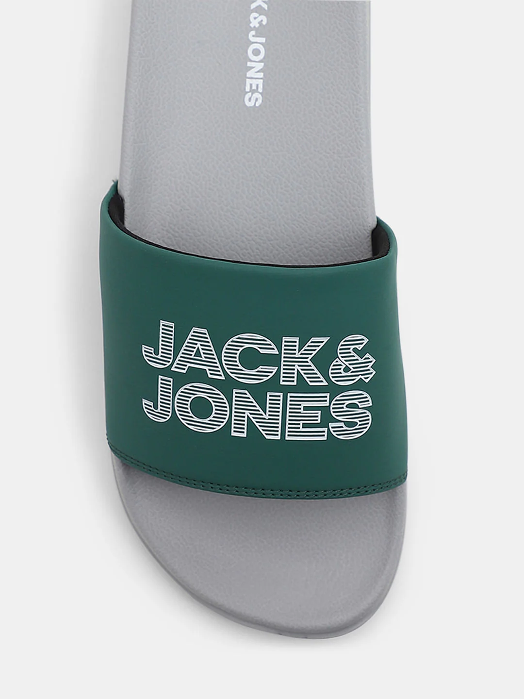 Green & Grey Logo Print Sliders - Image 7