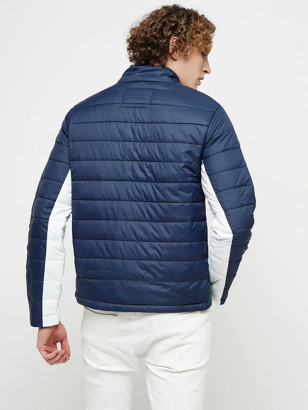 PRODUKT by JACK&JONES Blue Colourblocked Puffer Jacket - Image 4