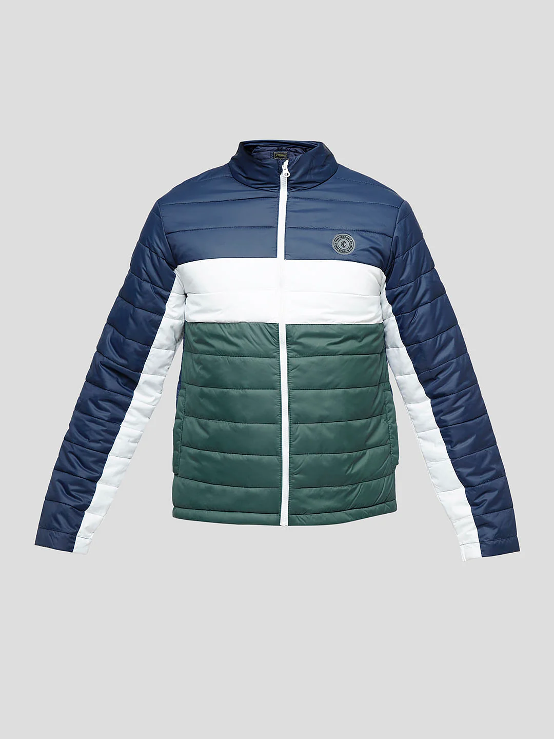 PRODUKT by JACK&JONES Blue Colourblocked Puffer Jacket - Image 7