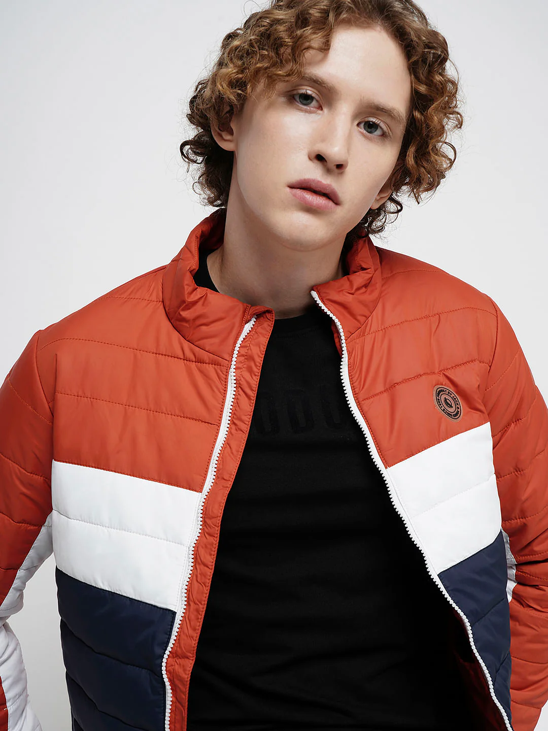 PRODUKT by JACK&JONES Red Colourblocked Puffer Jacket