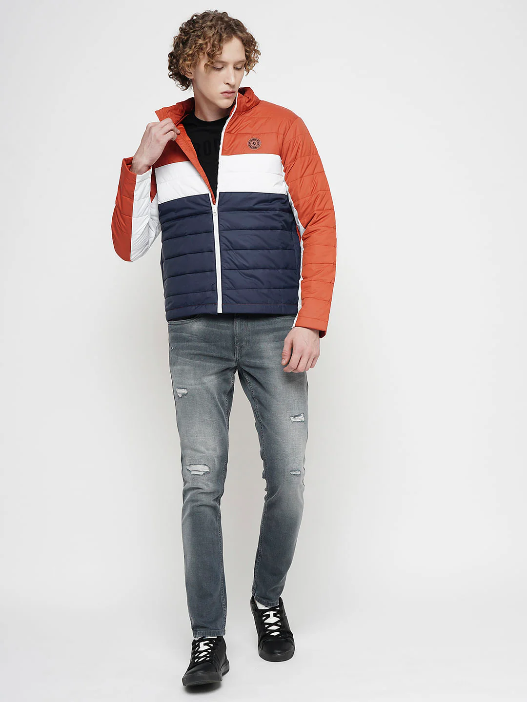 PRODUKT by JACK&JONES Red Colourblocked Puffer Jacket - Image 5