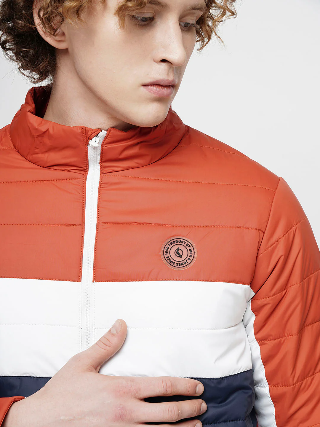 PRODUKT by JACK&JONES Red Colourblocked Puffer Jacket - Image 6