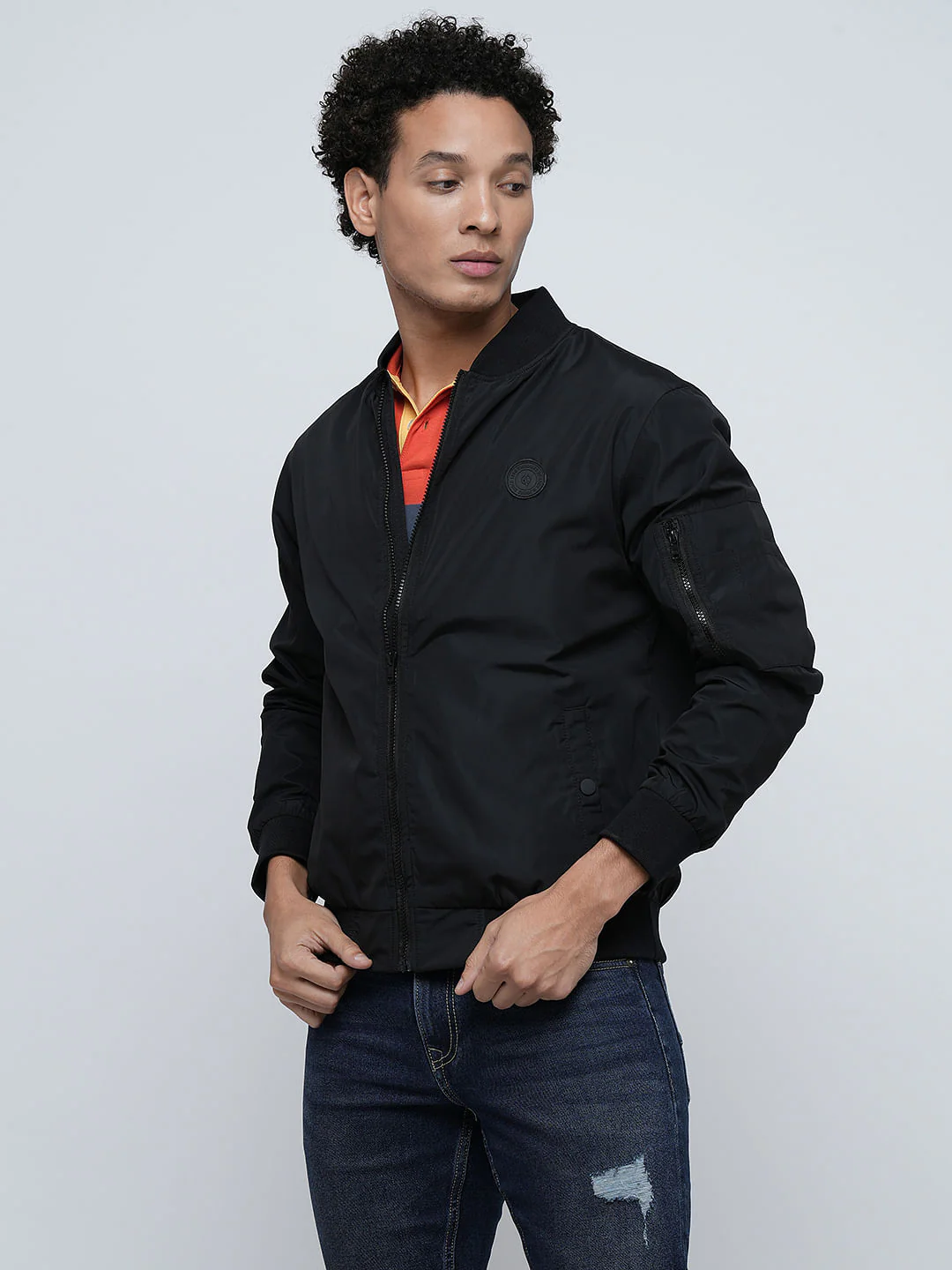 PRODUKT by JACK&JONES Black Bomber Jacket - Image 3