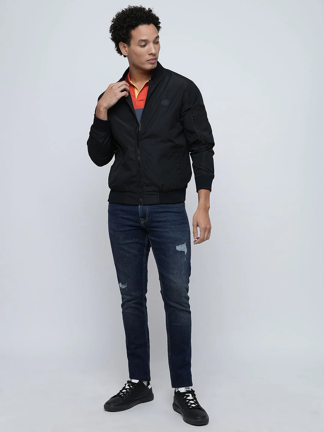 PRODUKT by JACK&JONES Black Bomber Jacket - Image 5