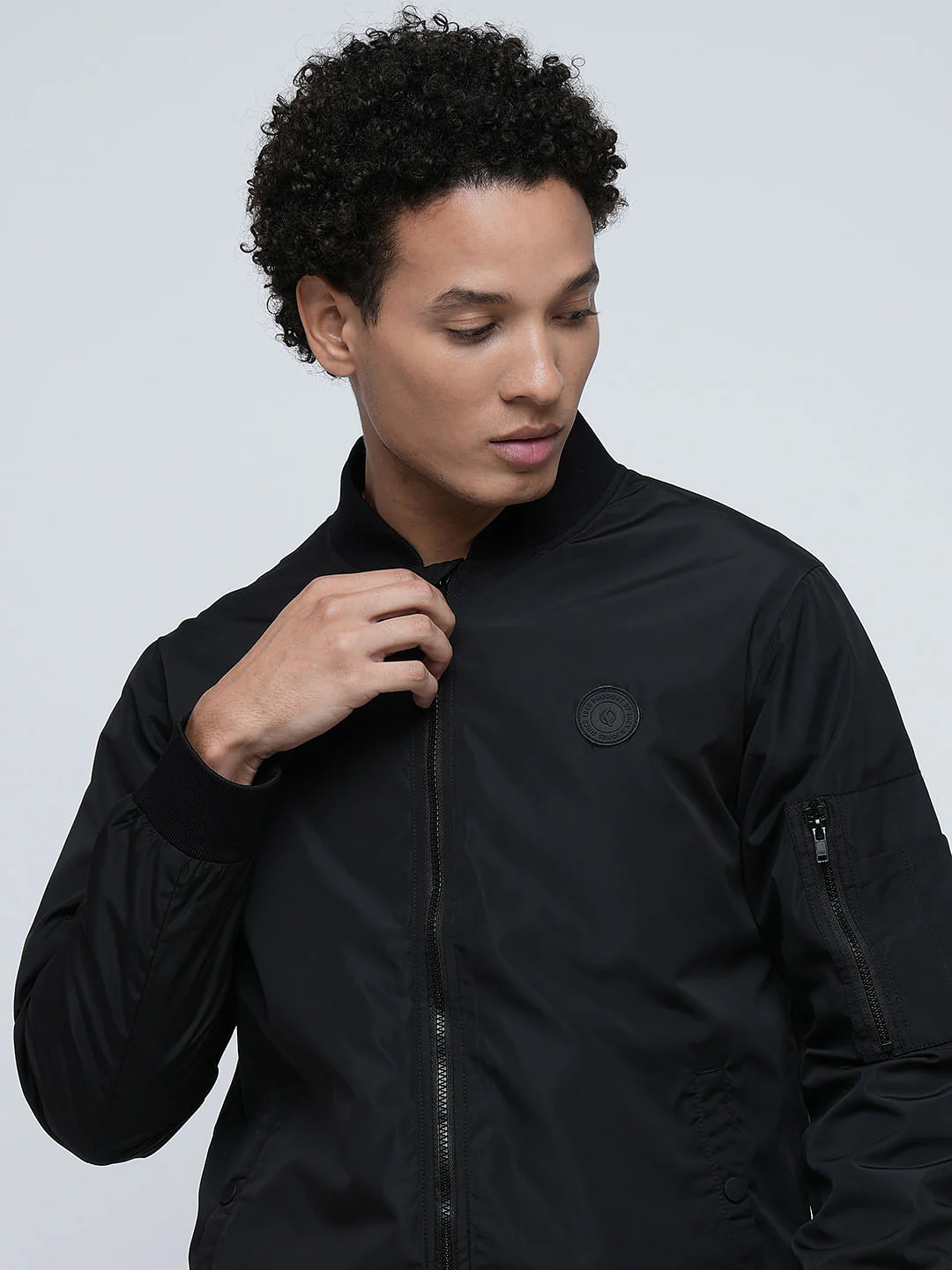 PRODUKT by JACK&JONES Black Bomber Jacket - Image 6