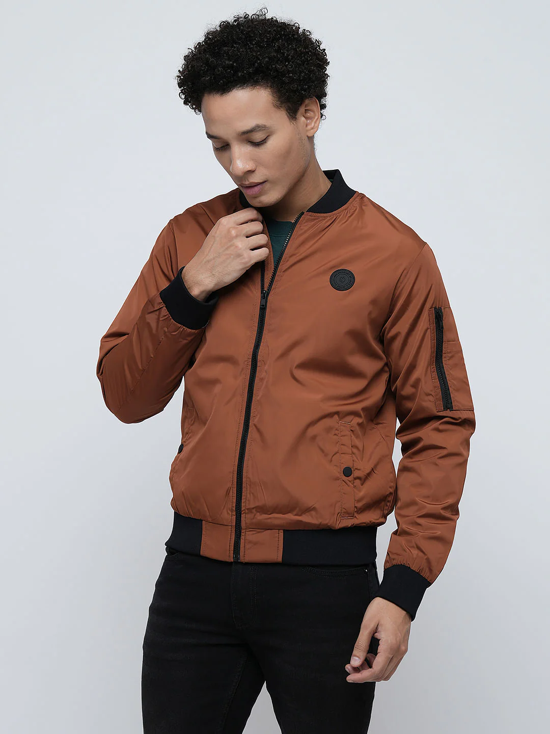 PRODUKT by JACK&JONES Brown Bomber Jacket - Image 3