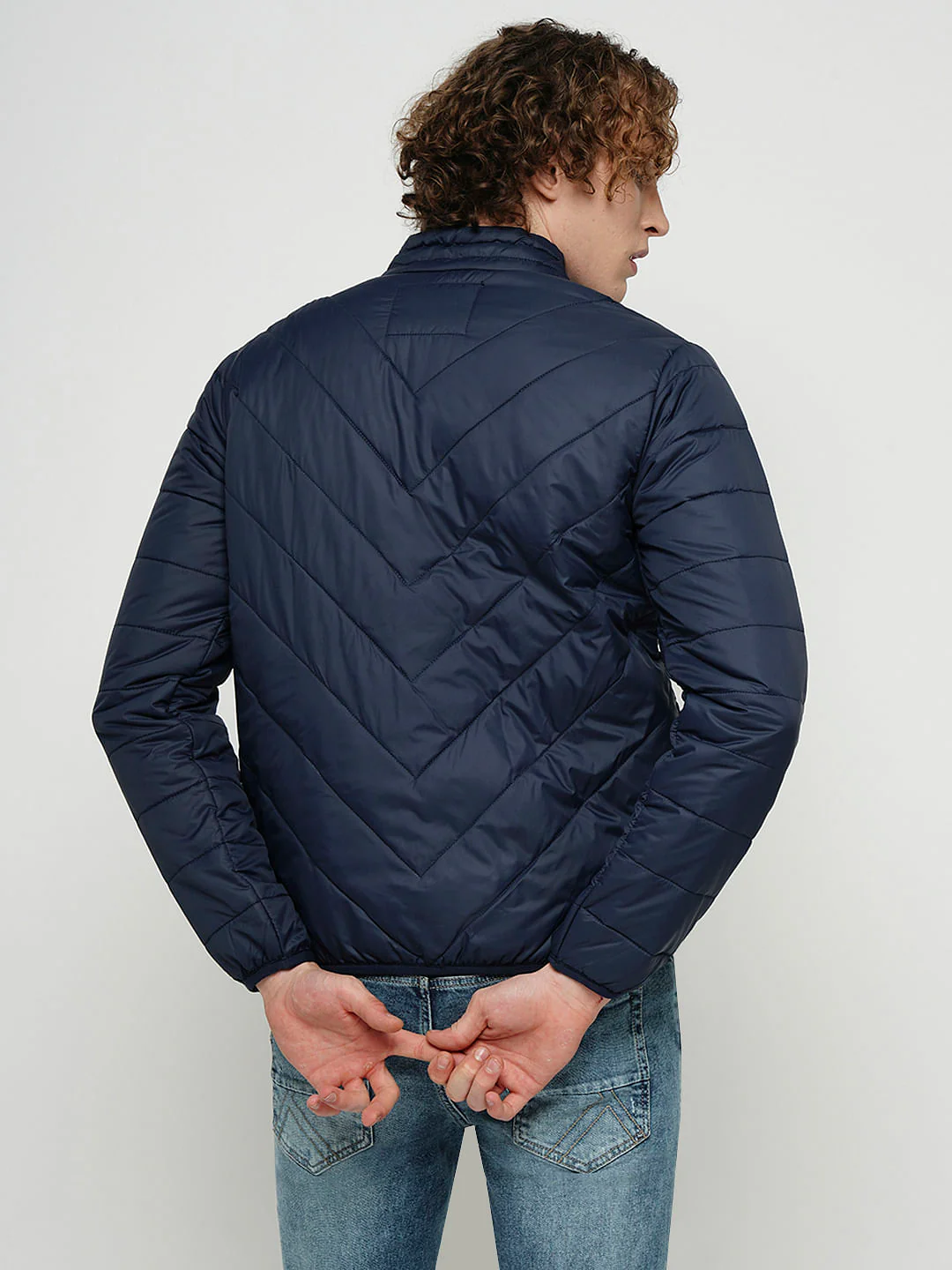PRODUKT by JACK&JONES Blue High-Neck Puffer Jacket - Image 4