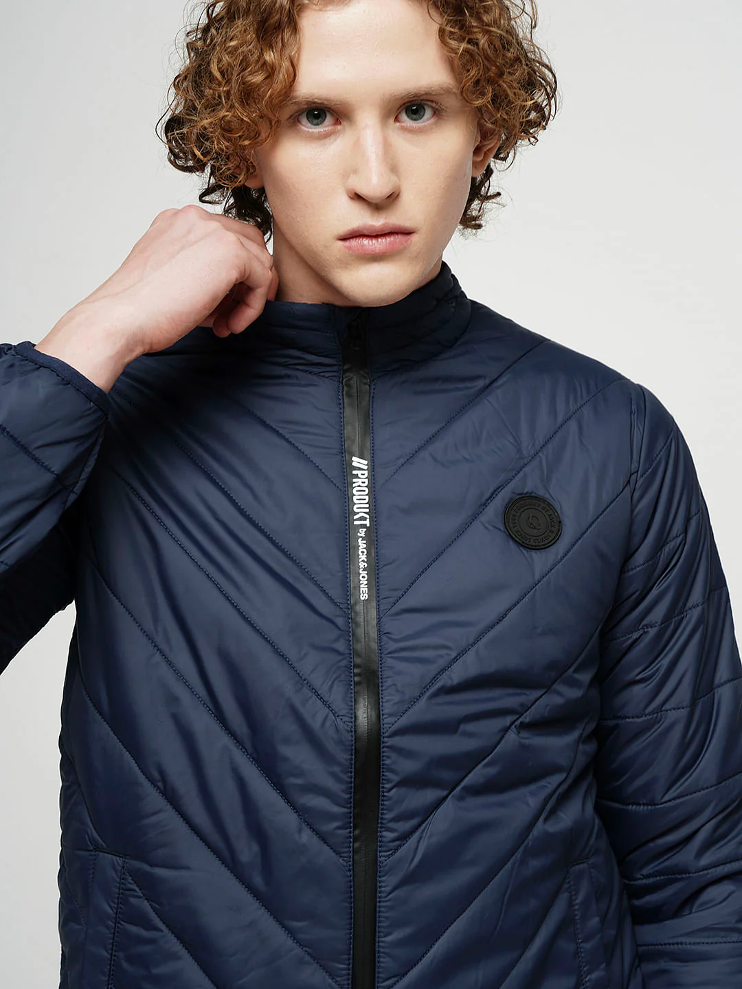 PRODUKT by JACK&JONES Blue High-Neck Puffer Jacket - Image 6