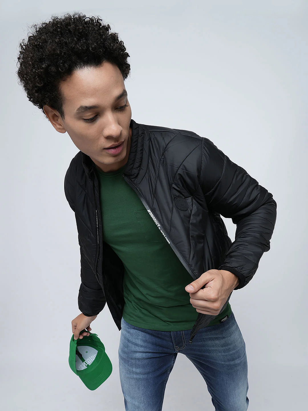 PRODUKT by JACK&JONES Black High-Neck Puffer Jacket