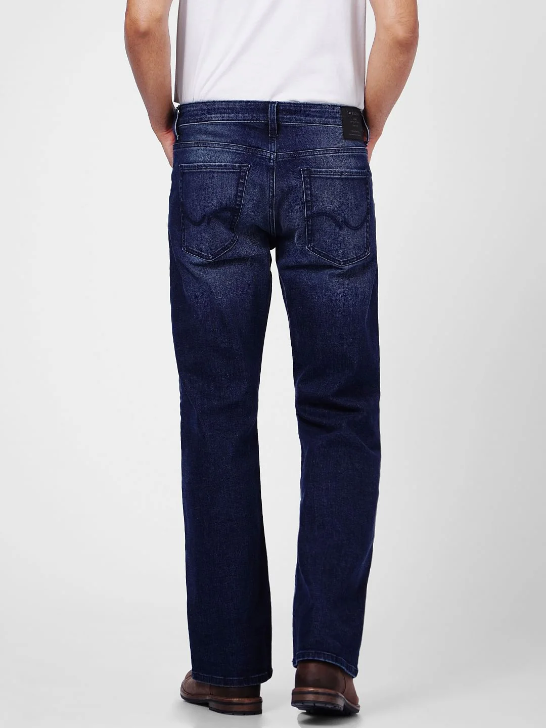 Dark Blue High Rise Bootcut Jeans - Image 4