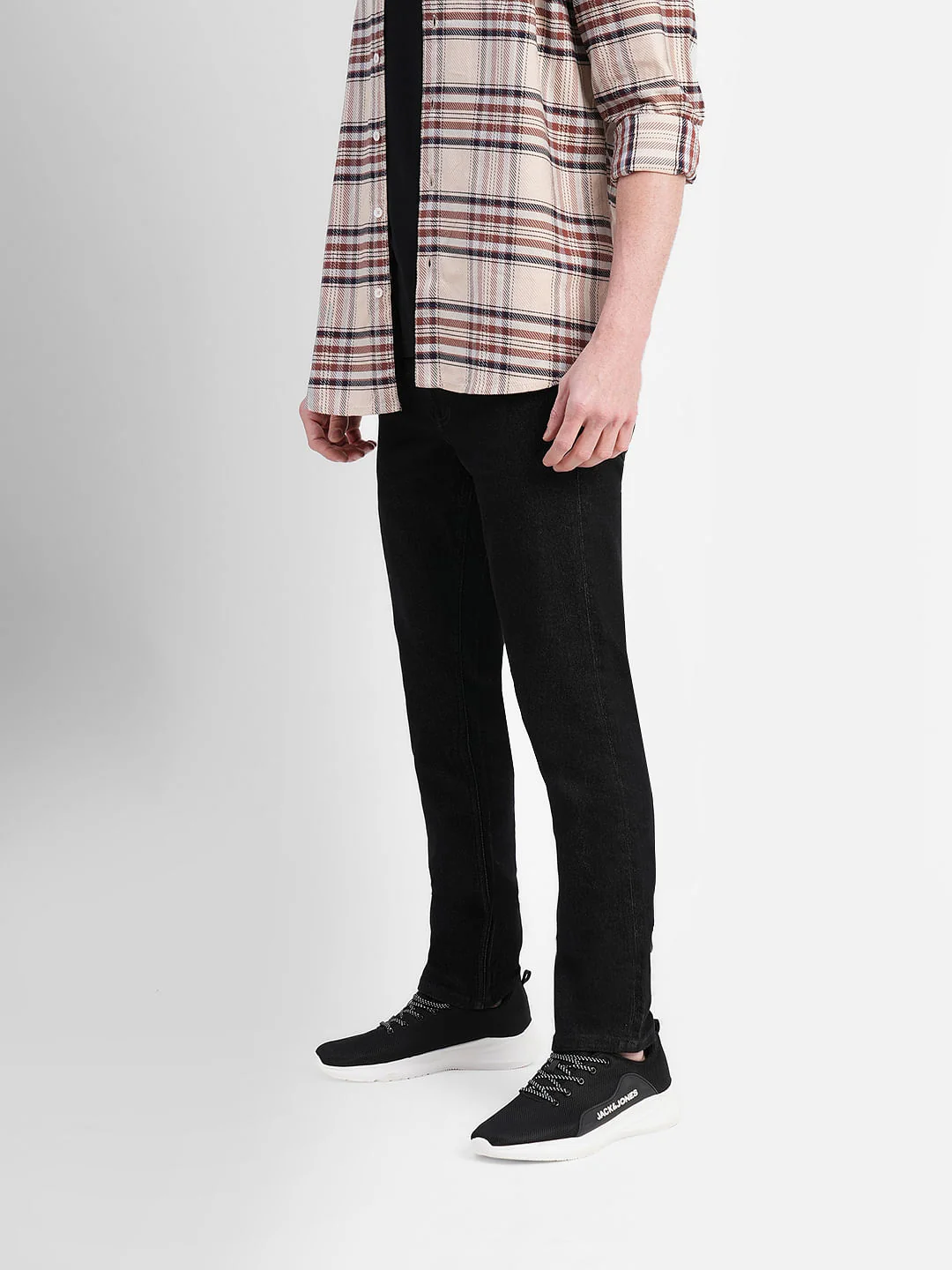 Black Low Rise Glenn Slim Fit Jeans - Image 3