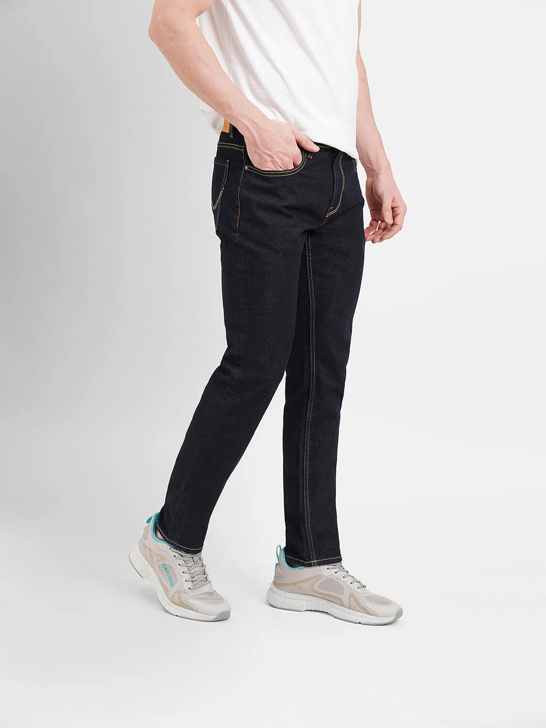 Dark Blue Low Rise Glenn Slim Fit Jeans - Image 3