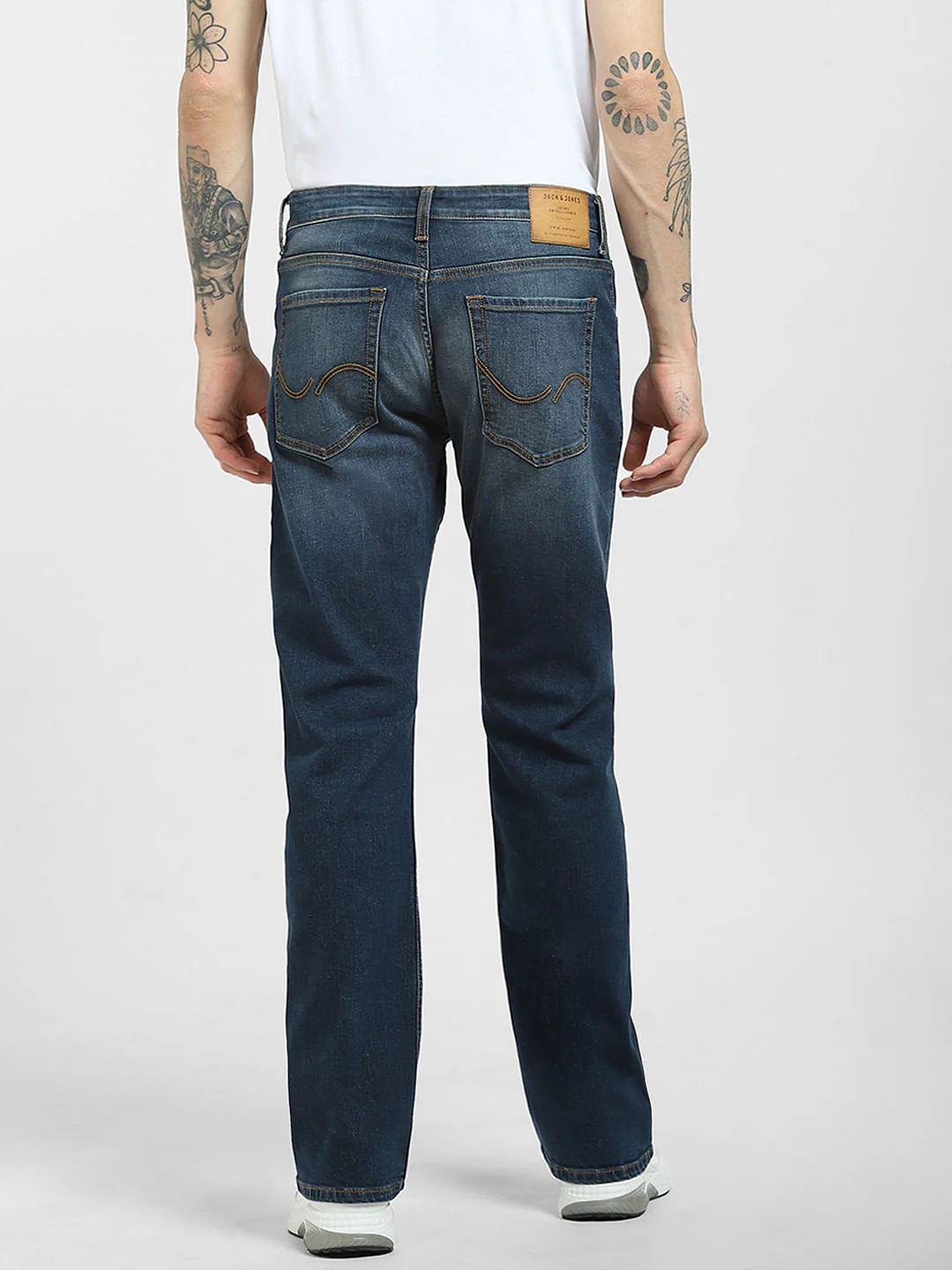 Blue High Rise Bootcut Jeans - Image 4