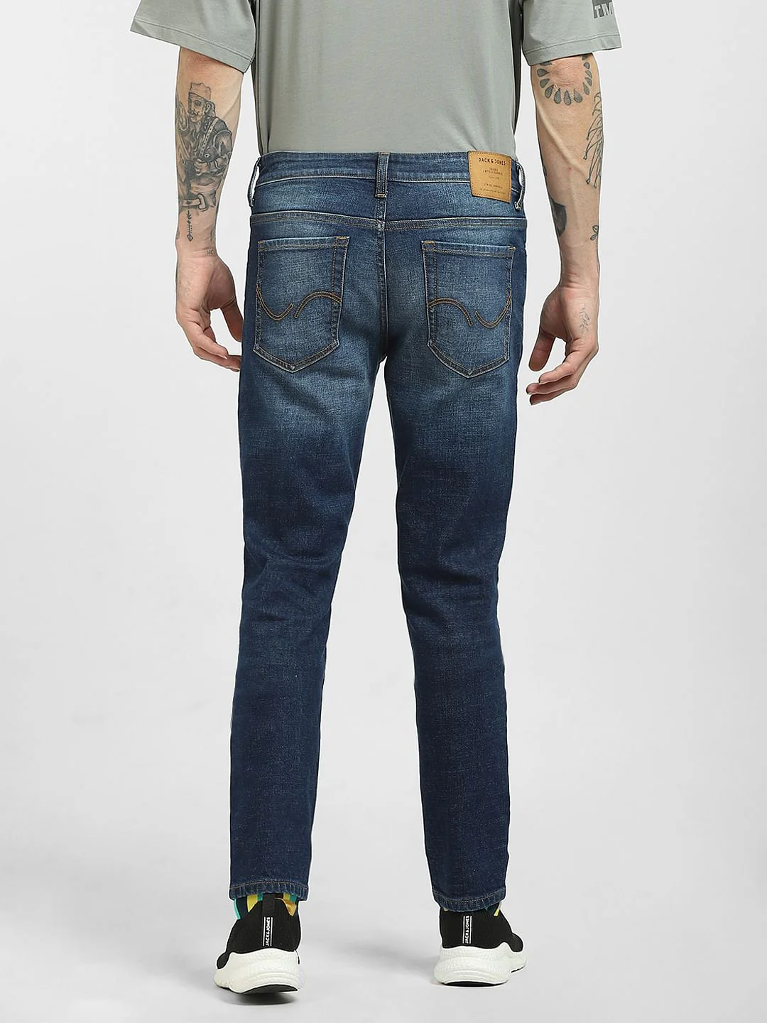 Blue Low Rise Bootcut Jeans - Image 4