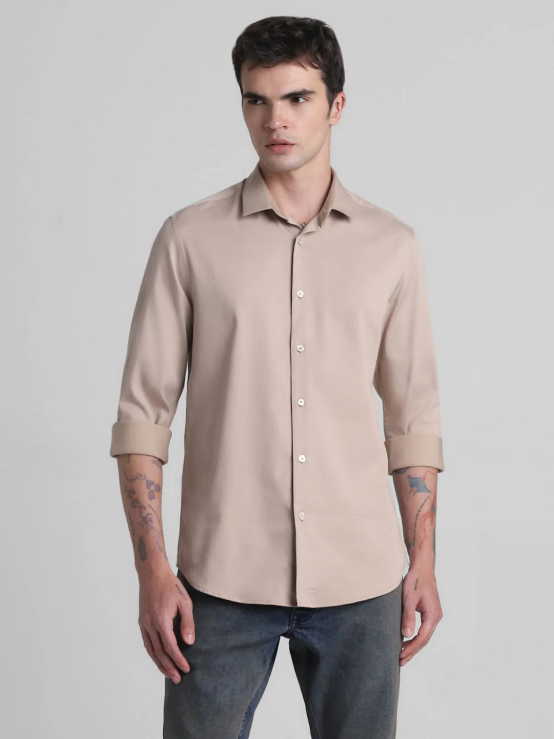 Brown Formal Full Sleeves Shirt - Image 2