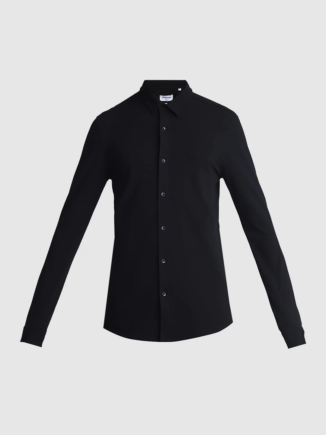 Black Knitted Full Sleeves Shirt - Image 7