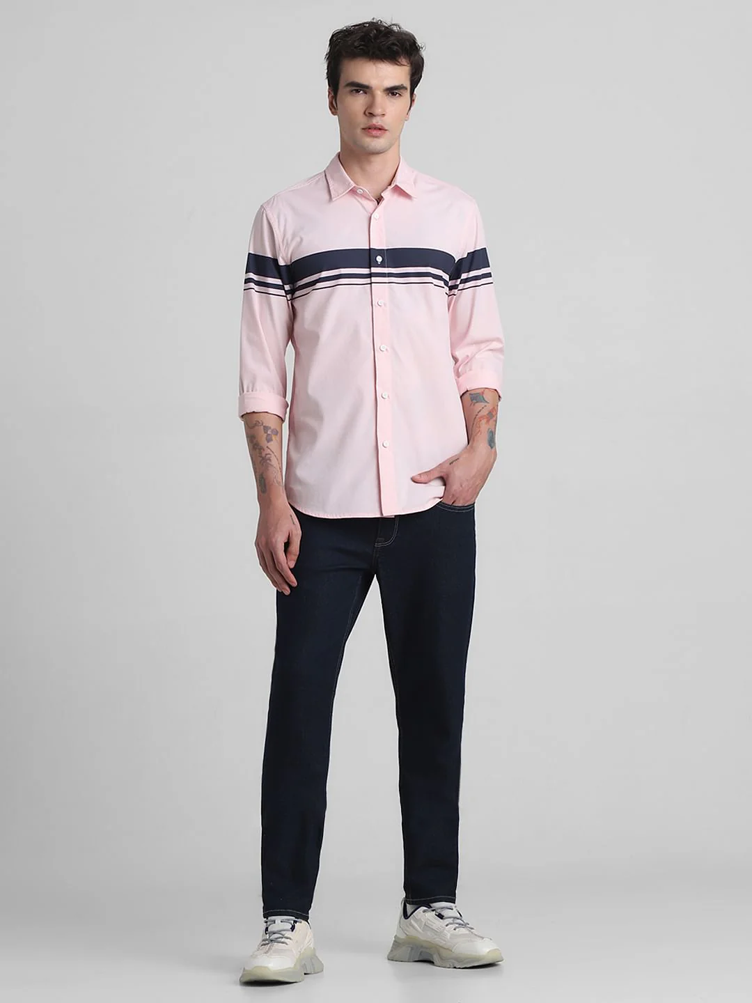 Pink Printed Full Sleeves Shirt - Image 6